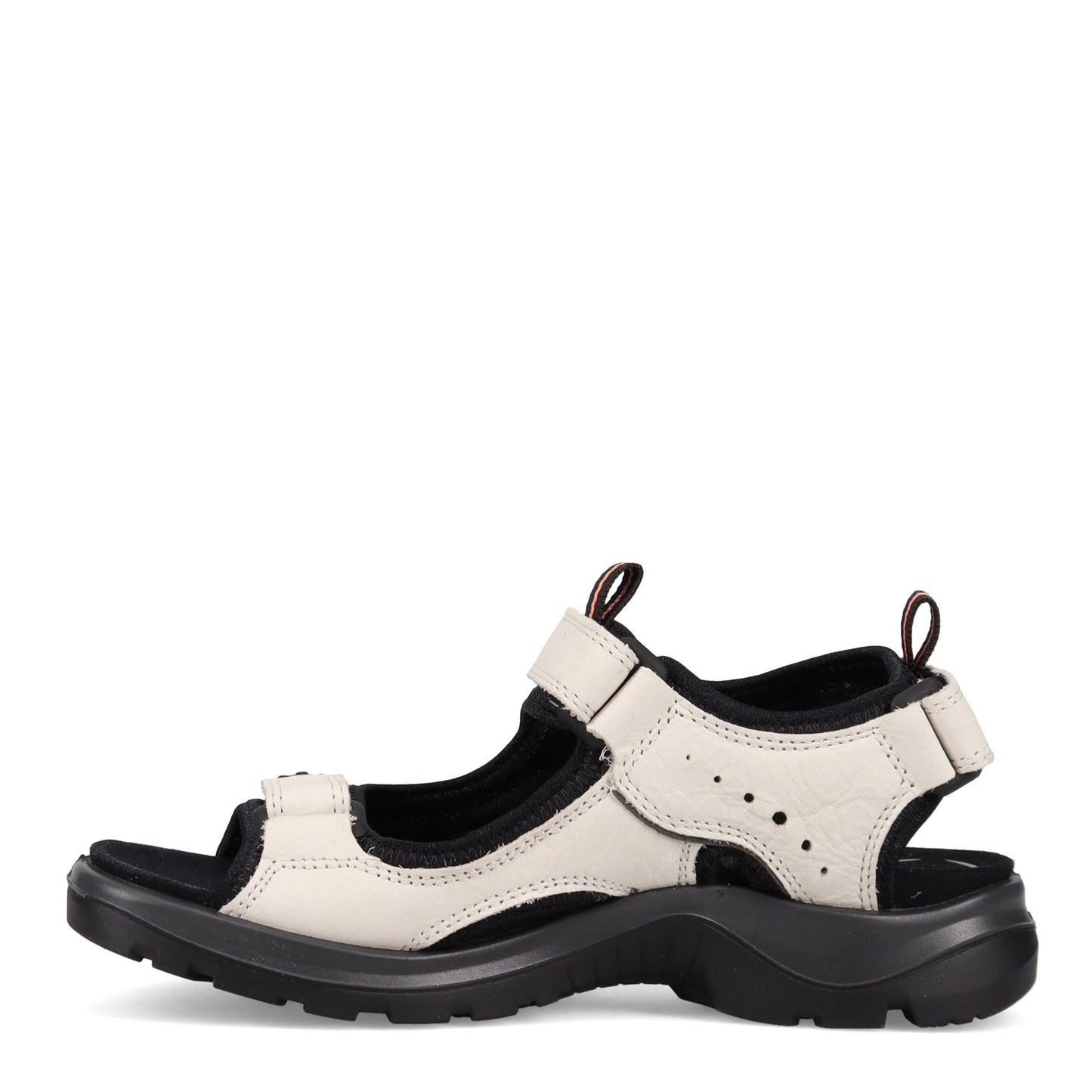 Peltz Shoes Women's Ecco Offroad Sandal WHITE BLACK 822043-02152