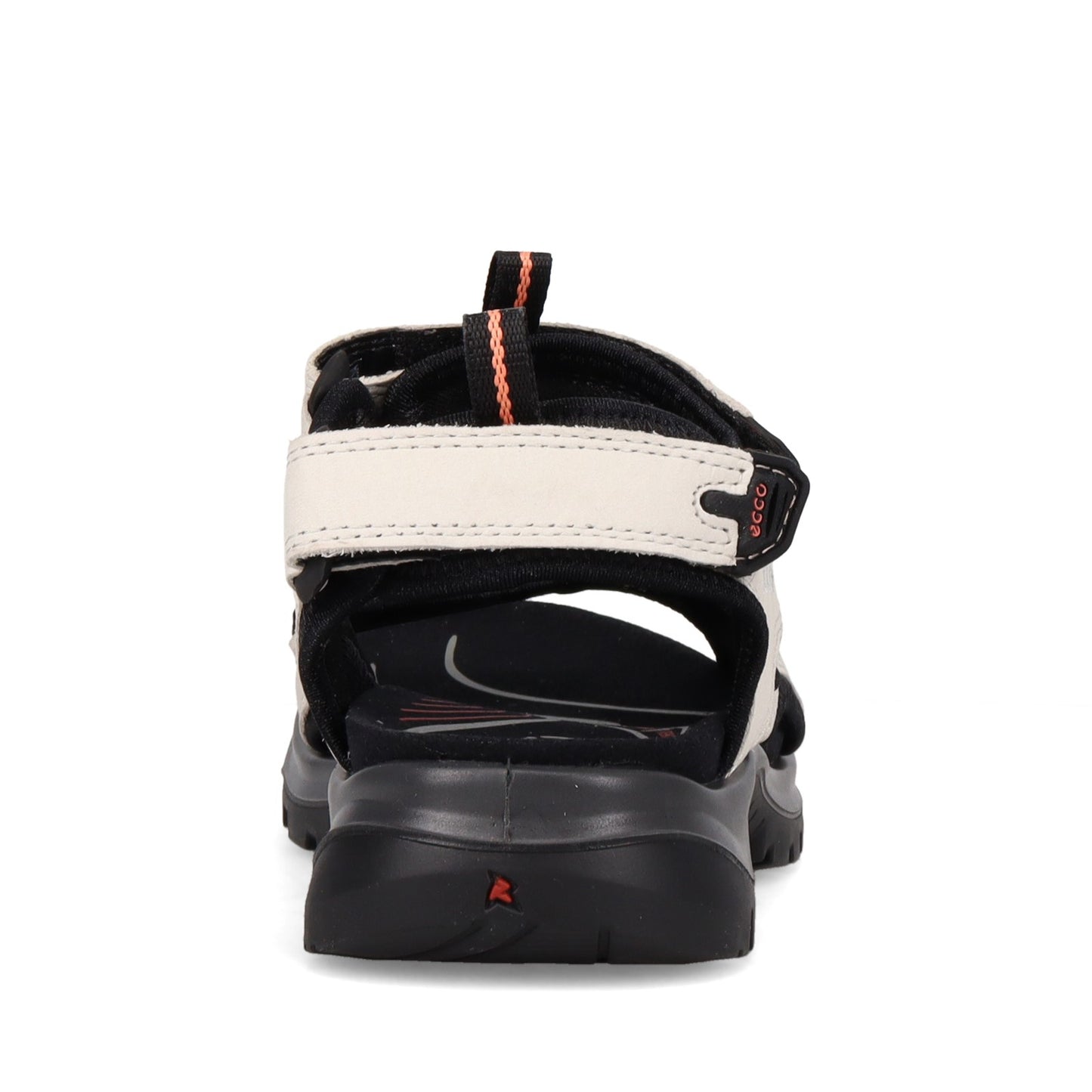 Peltz Shoes Women's Ecco Offroad Sandal WHITE BLACK 822043-02152