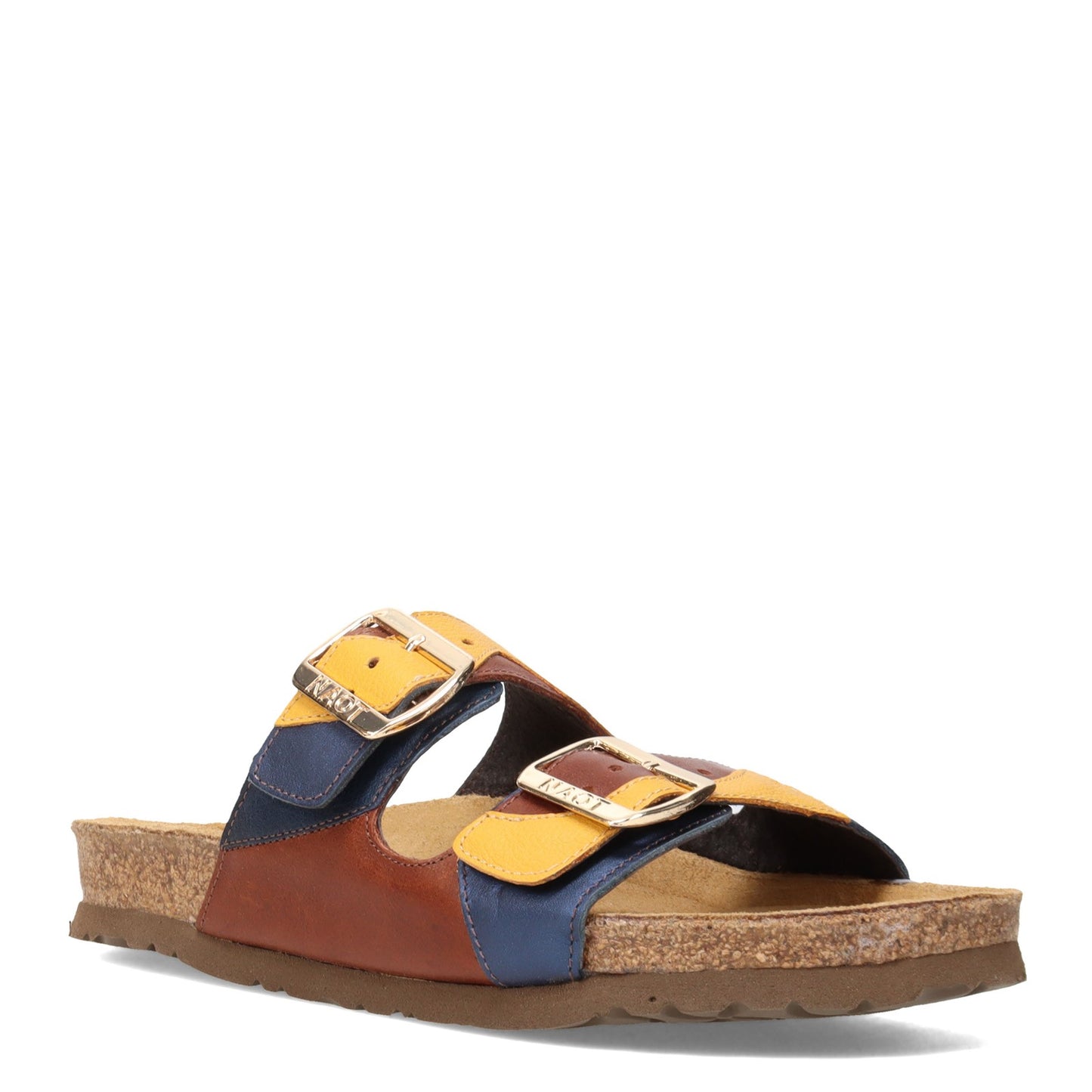 Peltz Shoes Women's Naot San Diego Sandal BROWN YELLOW 8252-SLS