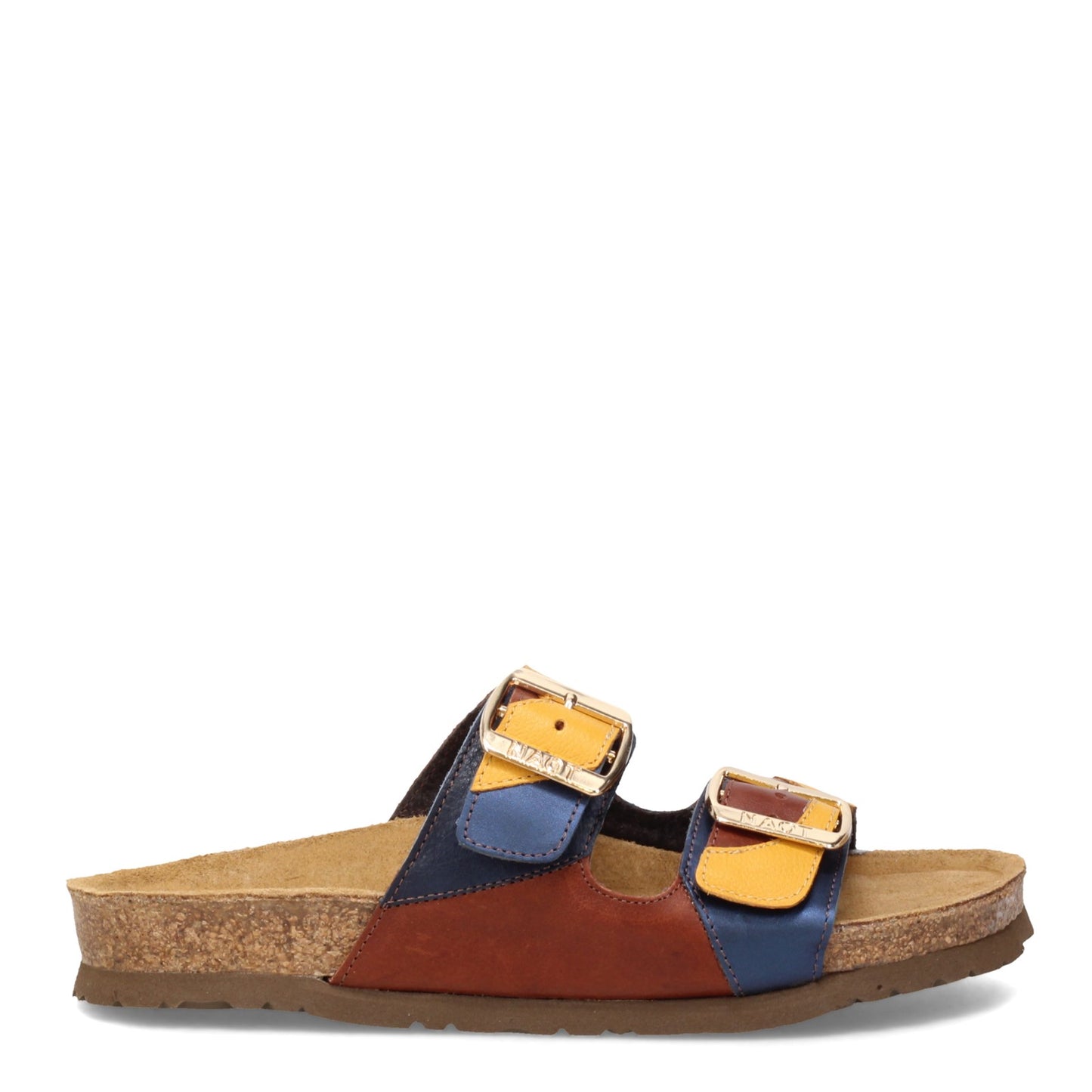 Peltz Shoes Women's Naot San Diego Sandal BROWN YELLOW 8252-SLS