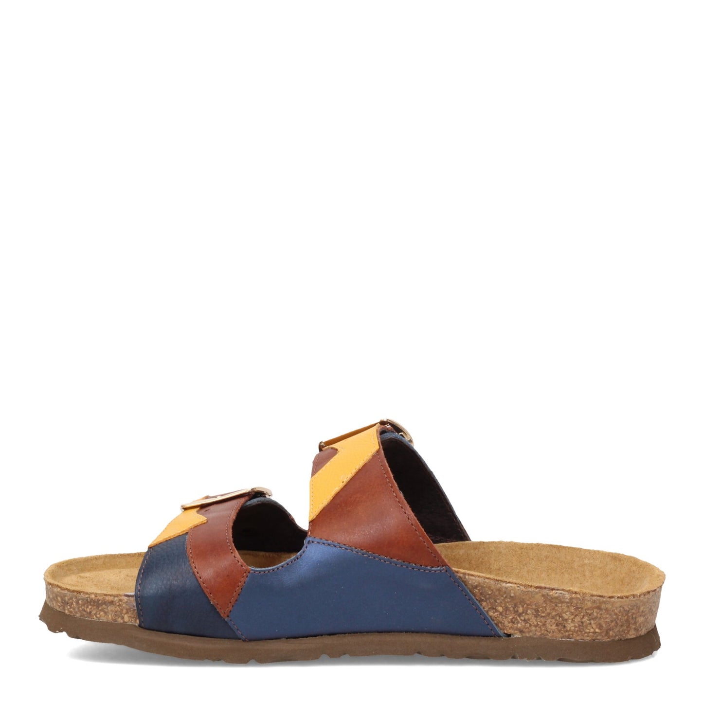 Peltz Shoes Women's Naot San Diego Sandal BROWN YELLOW 8252-SLS