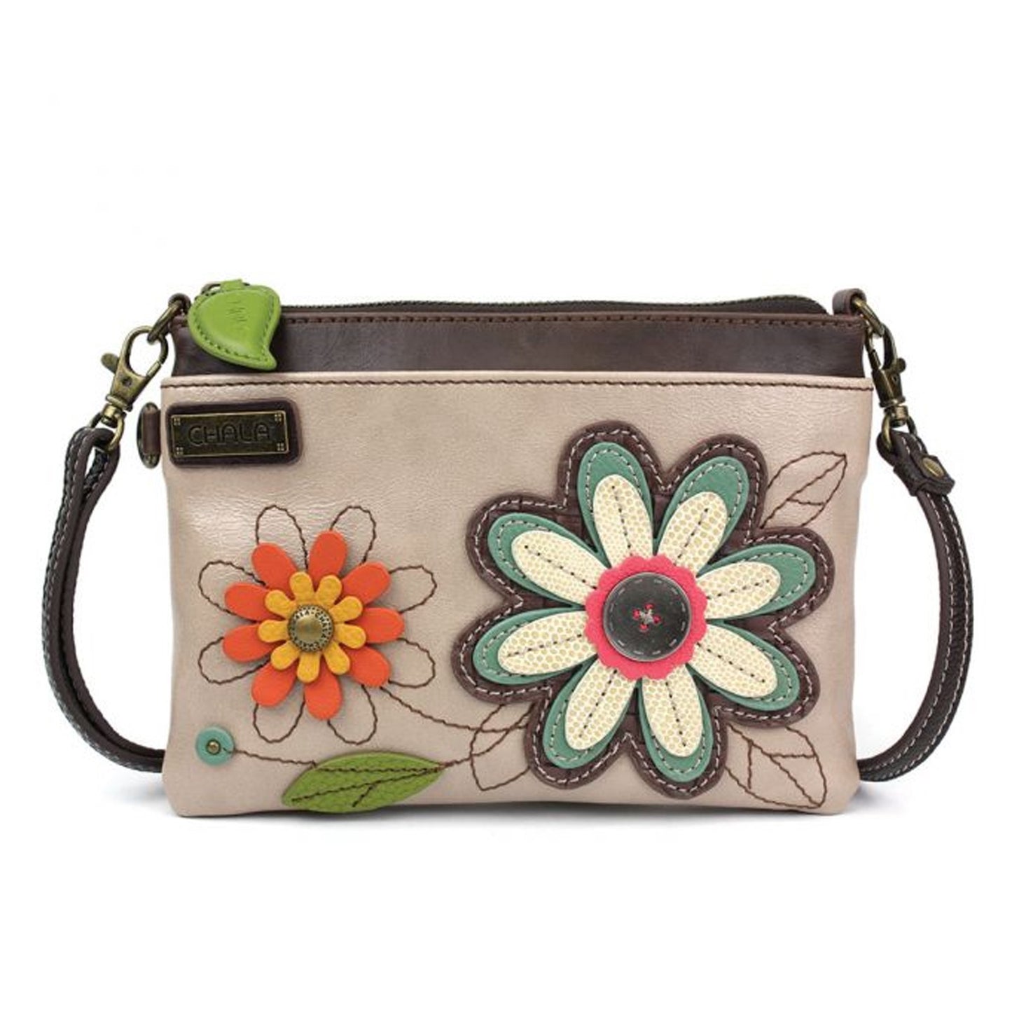 Peltz Shoes Chala Daisy Mini Crossbody. Ivory 826DS0