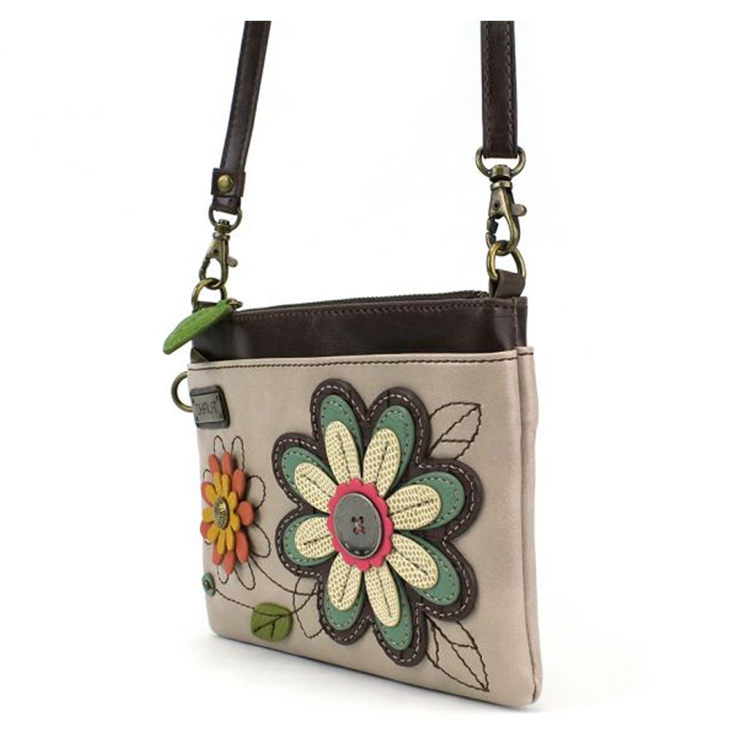 Peltz Shoes Chala Daisy Mini Crossbody. Ivory 826DS0