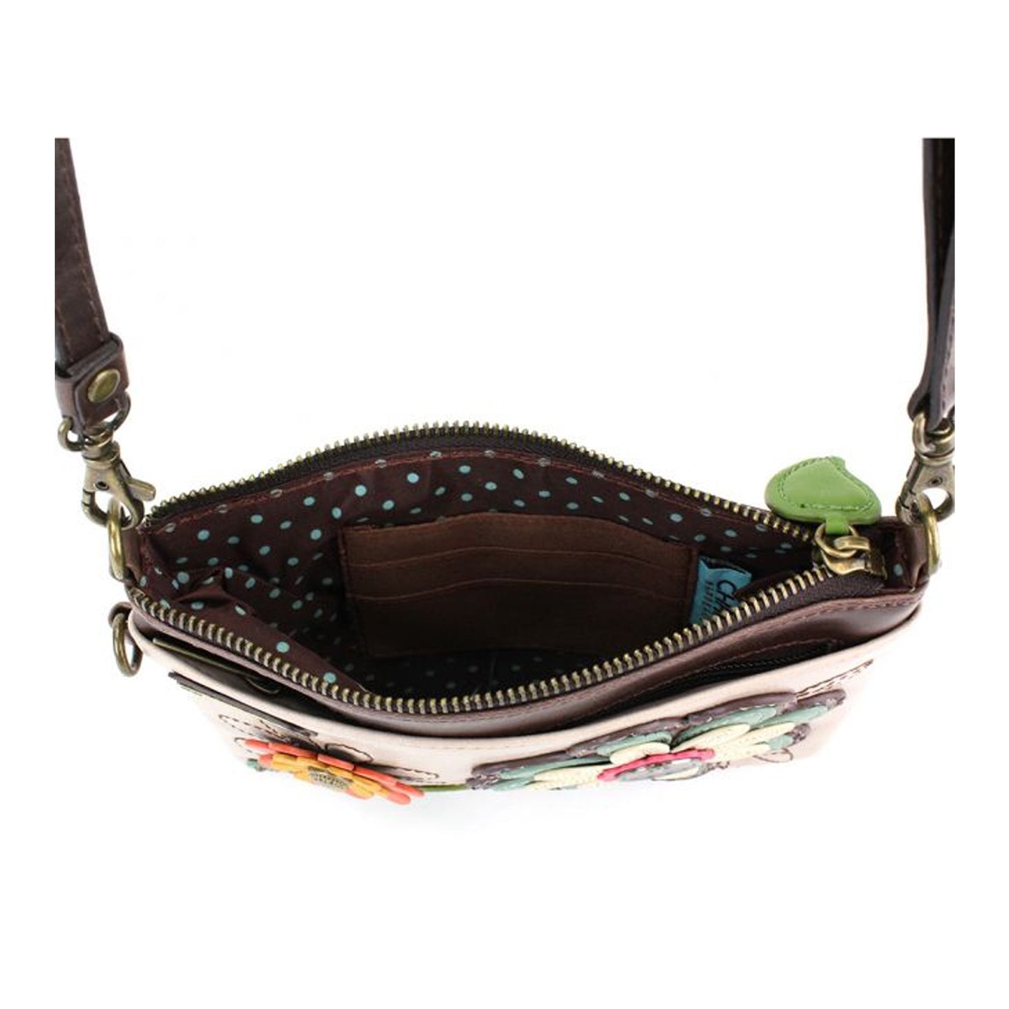 Peltz Shoes Chala Daisy Mini Crossbody. Ivory 826DS0