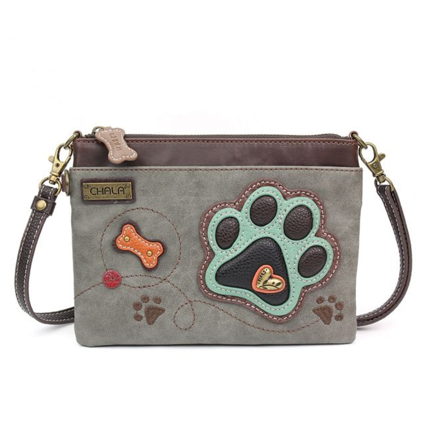 Peltz Shoes Chala Mini Crossbody Bag Grey 826PP5