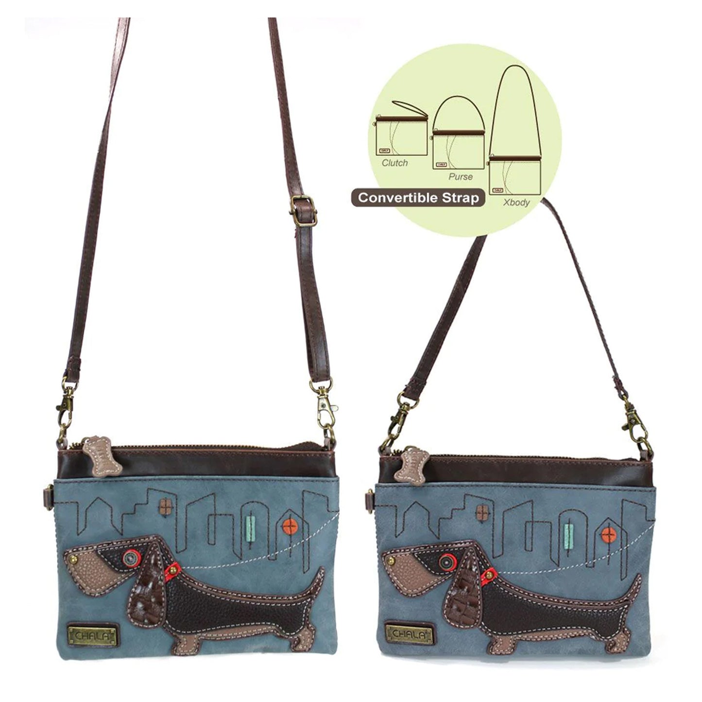 Peltz Shoes Women's Chala Mini Crossbody Dachshund 826WD1