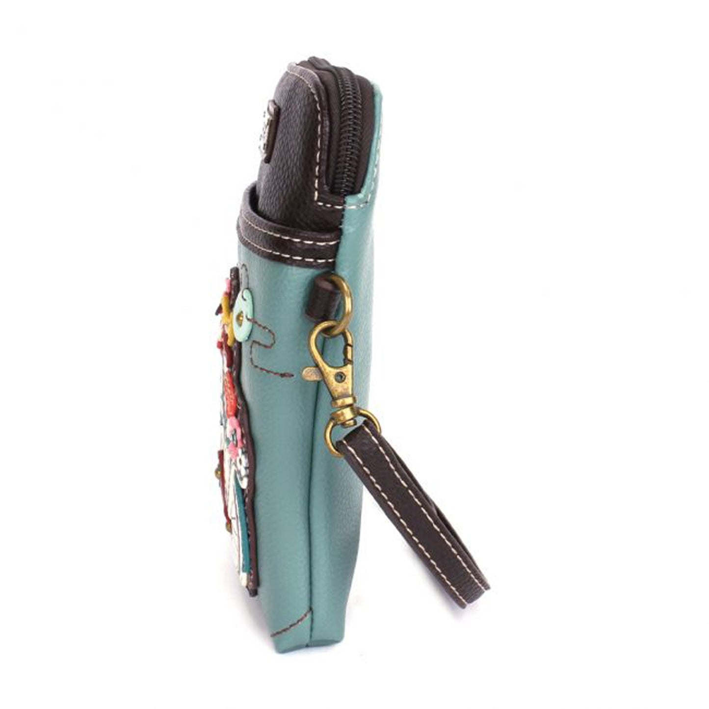 Peltz Shoes Women's Chala Cell Phone Crossbody Turquoise 827BYC4