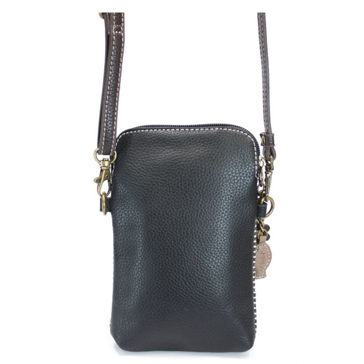 Peltz Shoes Women's Chala Fat Cat Cell Phone Crossbody Black Stripe 827FC6S