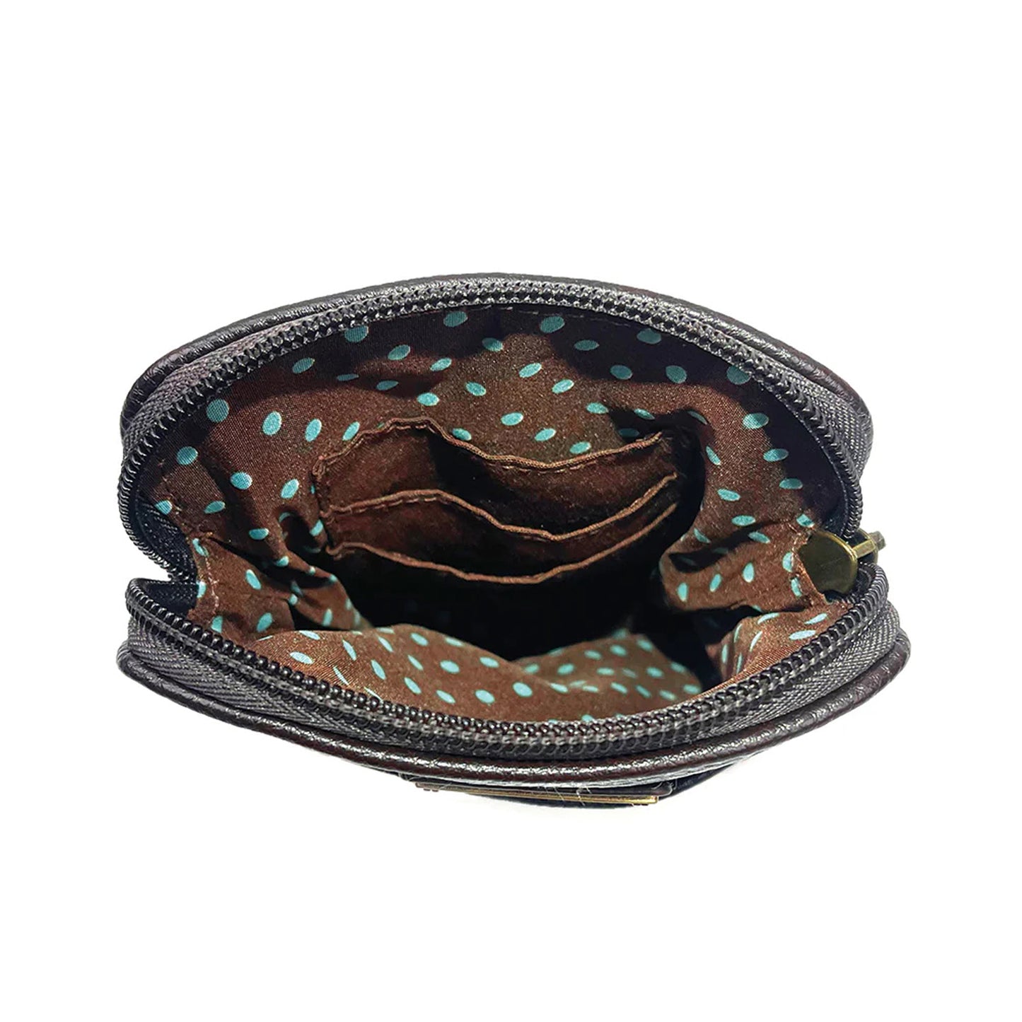Peltz Shoes Women's Chala Gnome Cell Phone Crossbody Turquoise Gnome 827GM7