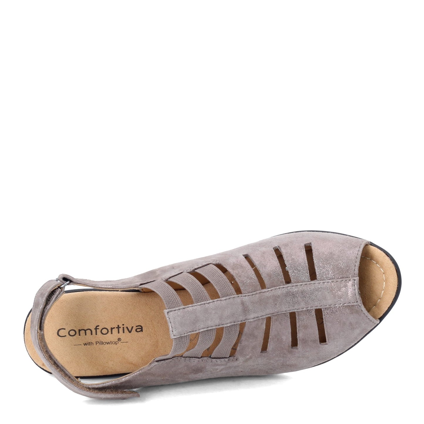 Peltz Shoes Women's Comfortiva Faye Sandal Smoke 8330091