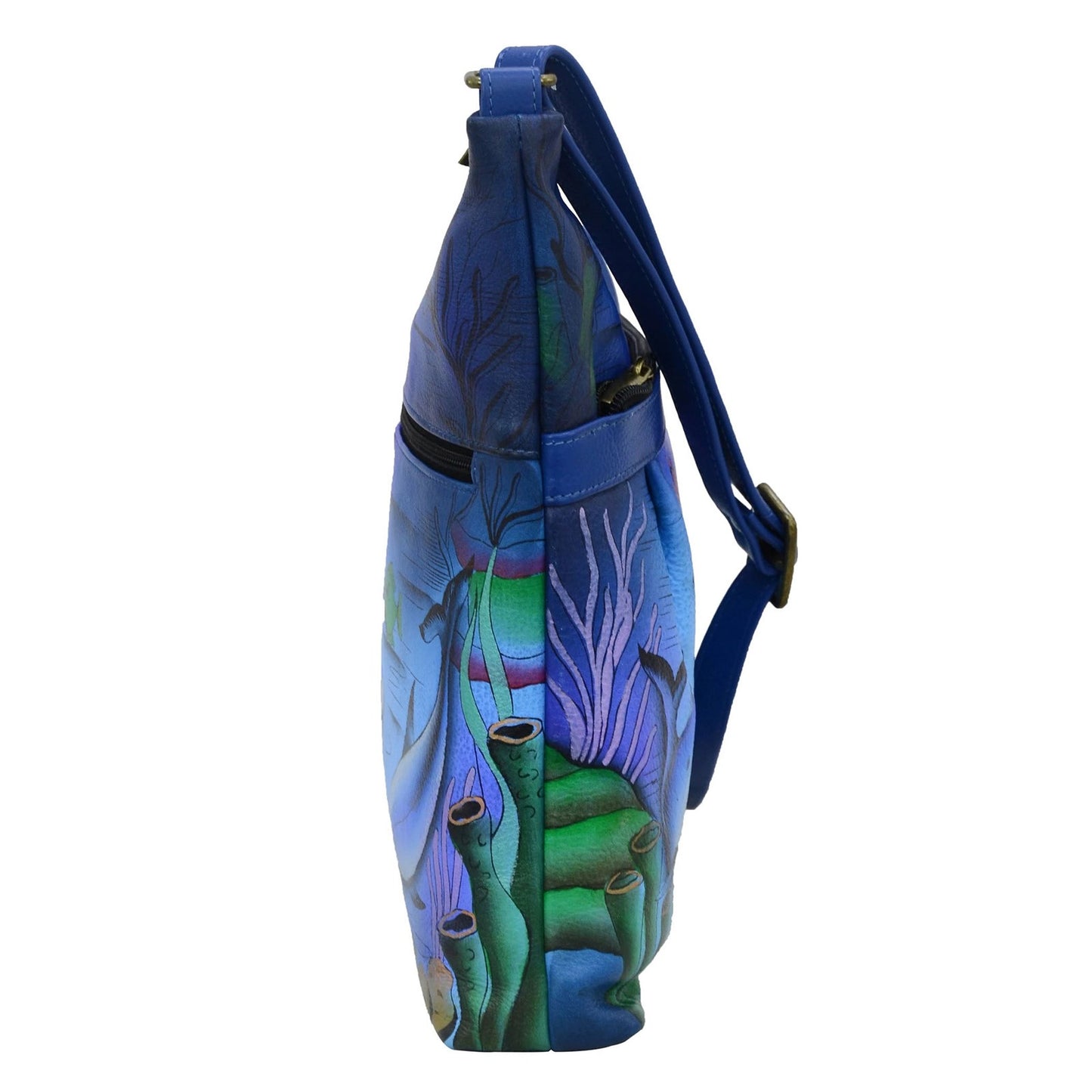 Peltz Shoes Anuschka Assymetric Crossbody Playful Dolphin 8354-PLD