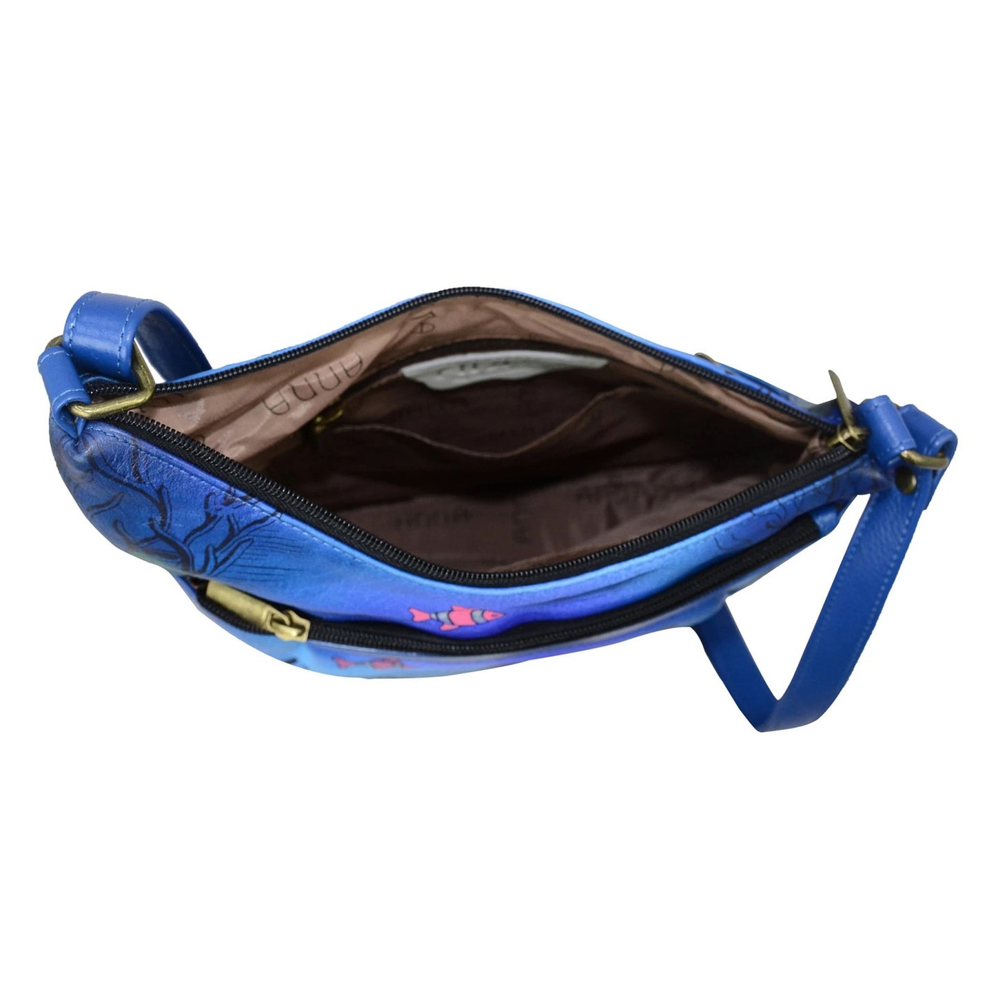 Peltz Shoes Anuschka Assymetric Crossbody Playful Dolphin 8354-PLD