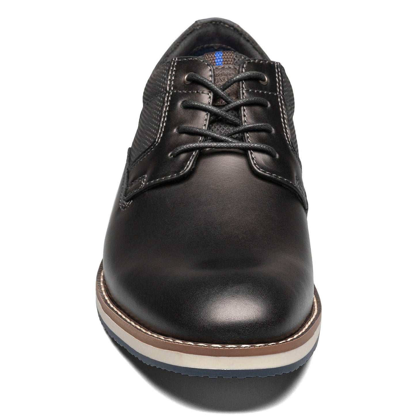 Peltz Shoes Men's Nunn Bush Circuit Plain Toe Oxford BLACK 84889-009