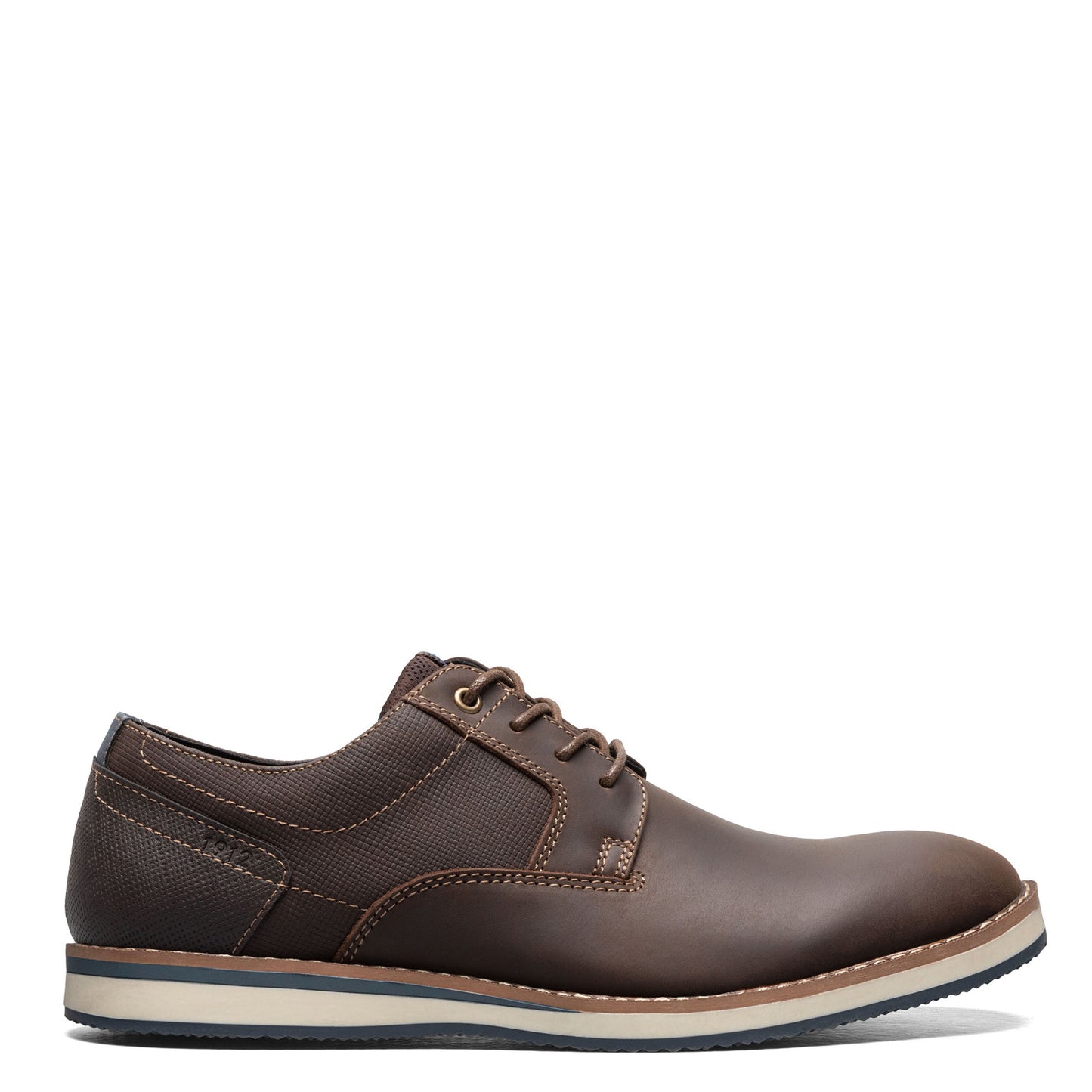 Peltz Shoes Men's Nunn Bush Circuit Plain Toe Oxford BROWN 84889-249