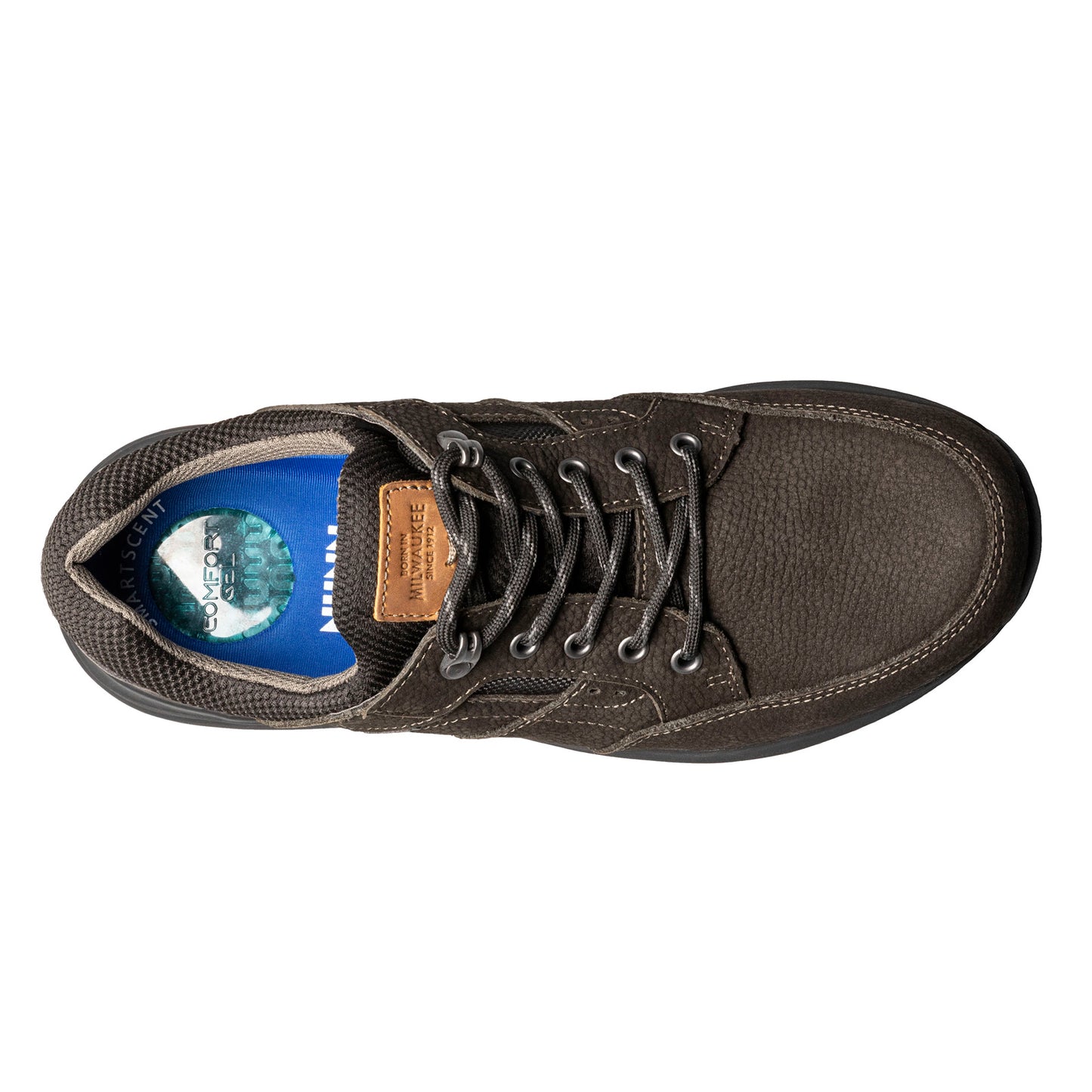Peltz Shoes Men's Nunn Bush Excursion Moc Toe Oxford CHARCOAL 84936-013