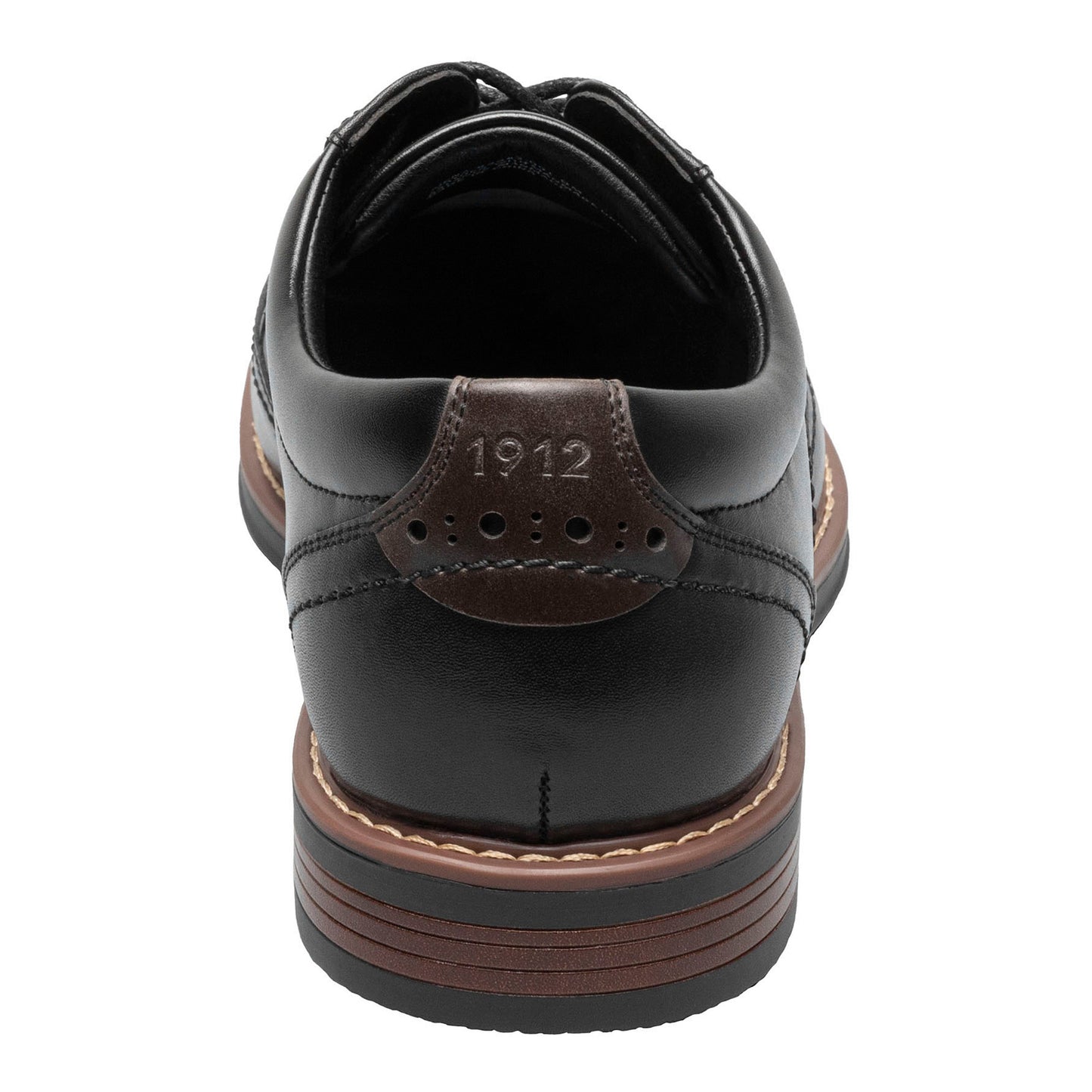 Peltz Shoes Men's Nunn Bush Centro Flex Wingtip Oxford BLACK 84983-001