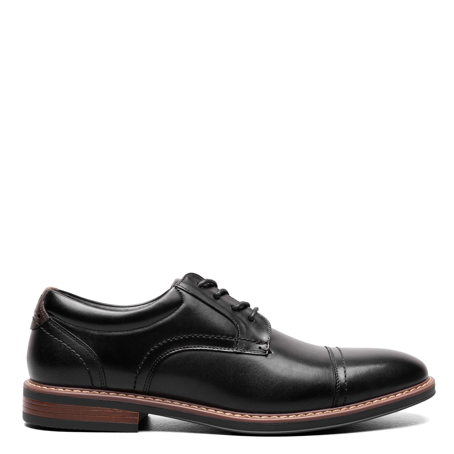 Peltz Shoes Men's Nunn Bush Centro Flex Cap Toe Oxford BLACK 84984-001