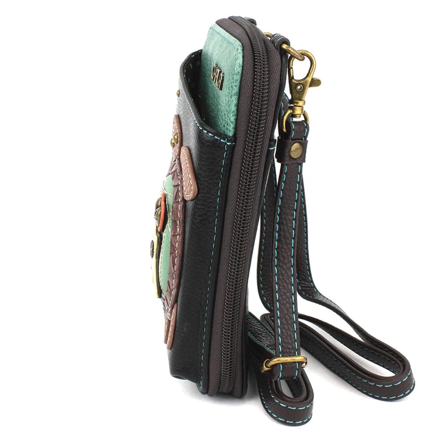 Peltz Shoes Women's Chala Wallet Crossbody Turtle 850TU6