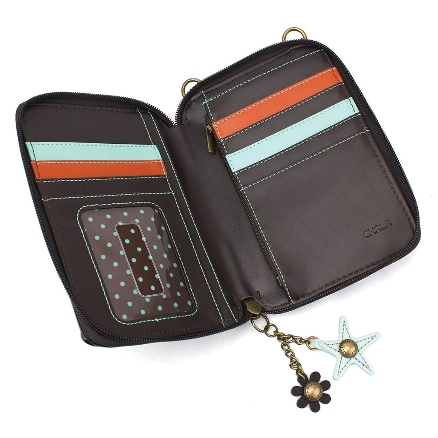 Peltz Shoes Women's Chala Wallet Crossbody Turtle 850TU6