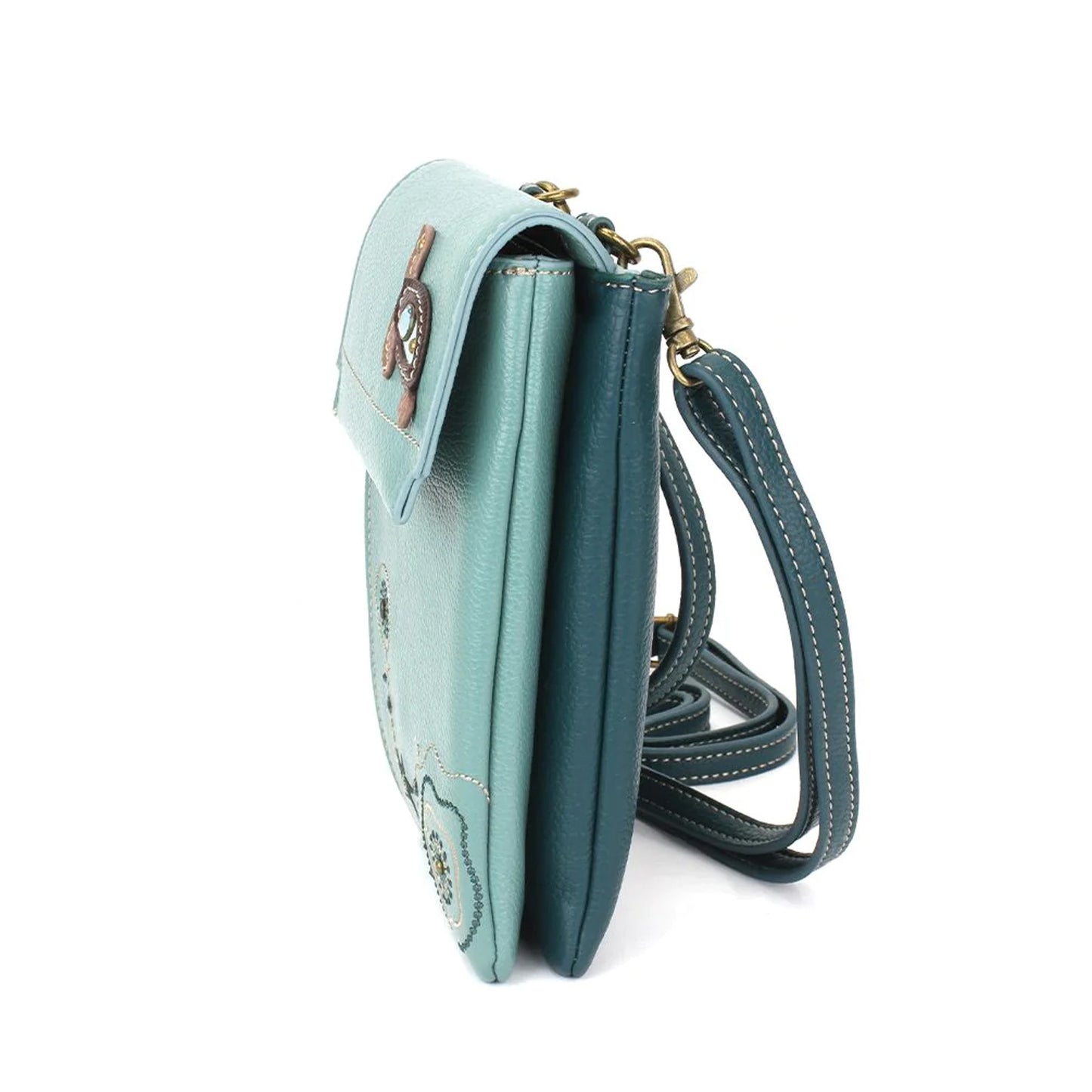 Peltz Shoes Women's Chala Criss Cellphone RFID Crossbody Turtle 867TT4