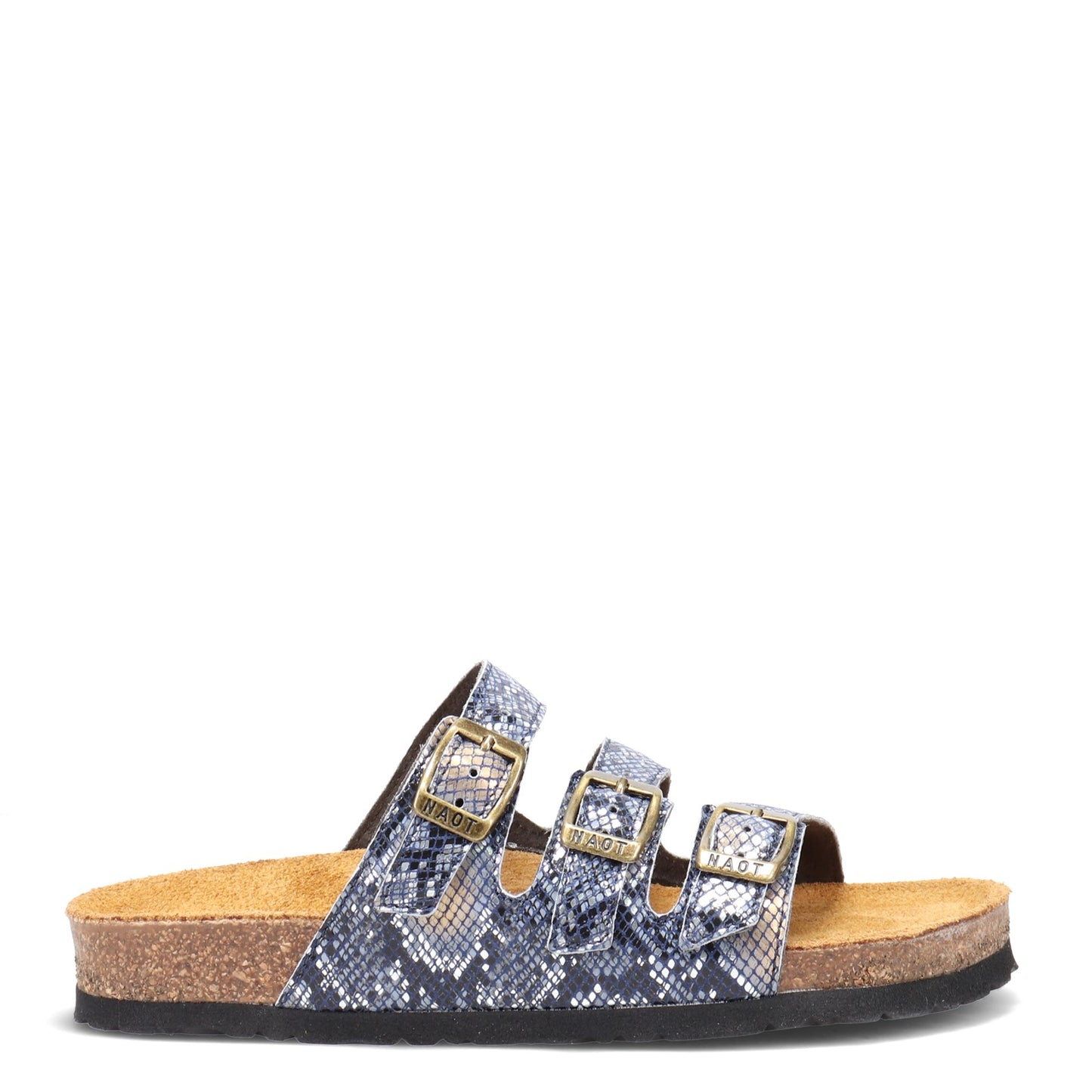 Peltz Shoes Women's Naot Austin Sandal NAVY SNAKE 8700-D79