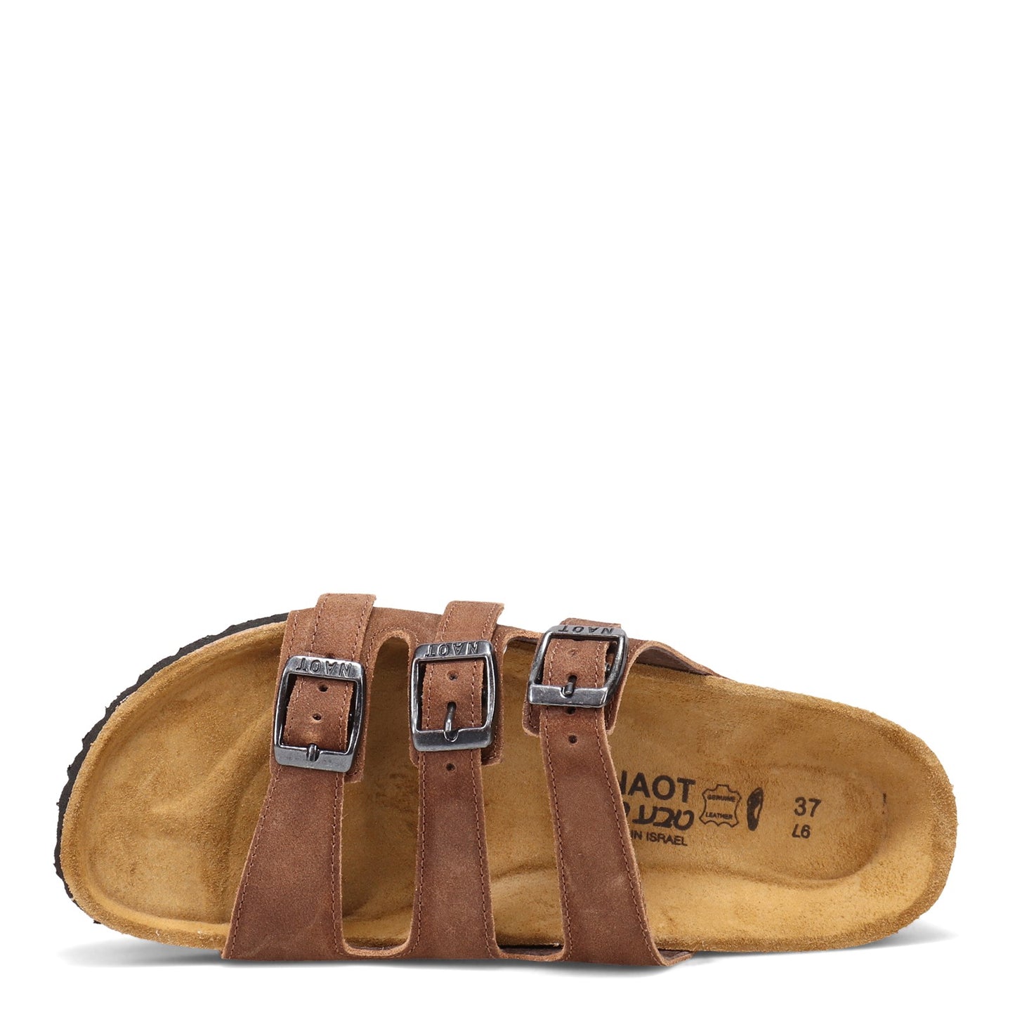 Peltz Shoes Women's Naot Austin Sandal BROWN SUEDE 8700-EB8