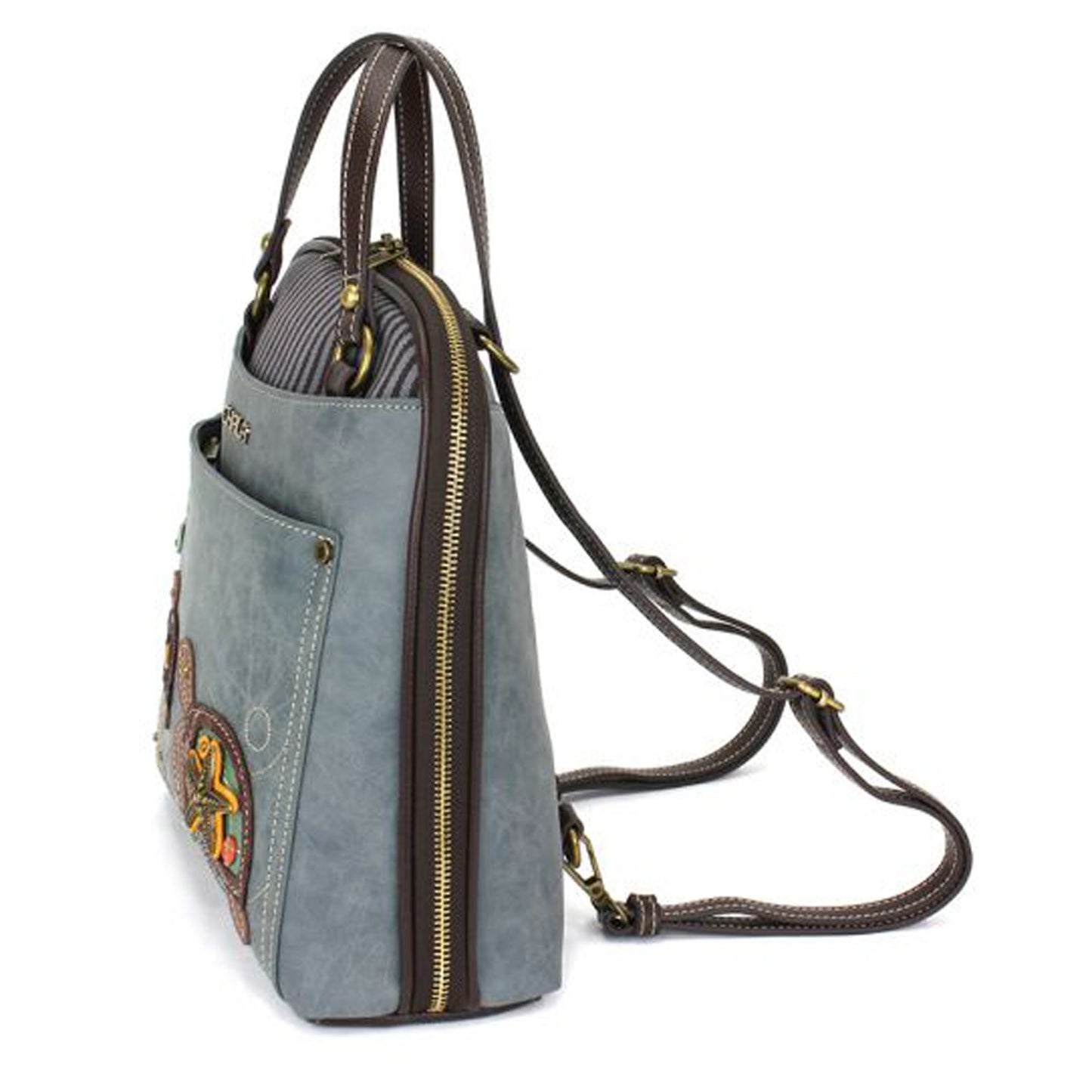 Peltz Shoes Chala Convertible Backpack Purse Indigo 870TT1