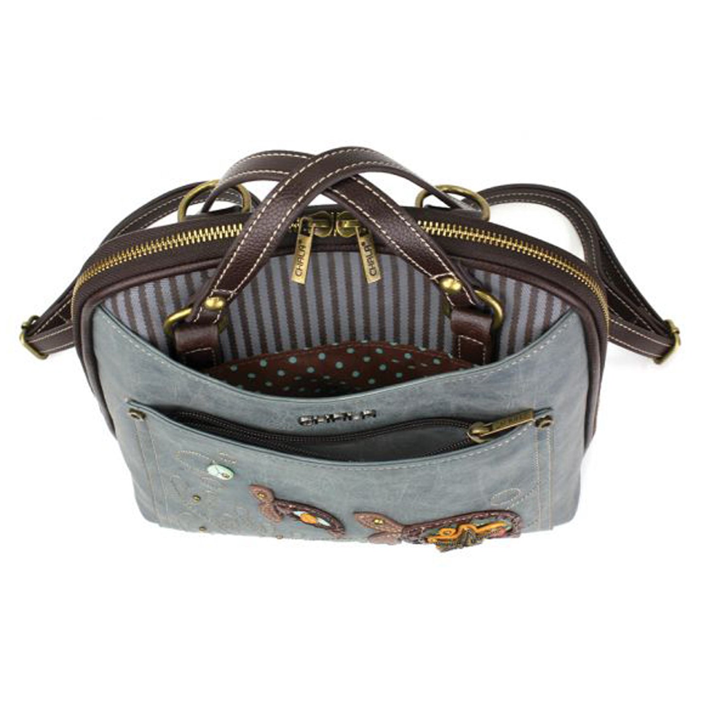 Peltz Shoes Chala Convertible Backpack Purse Indigo 870TT1