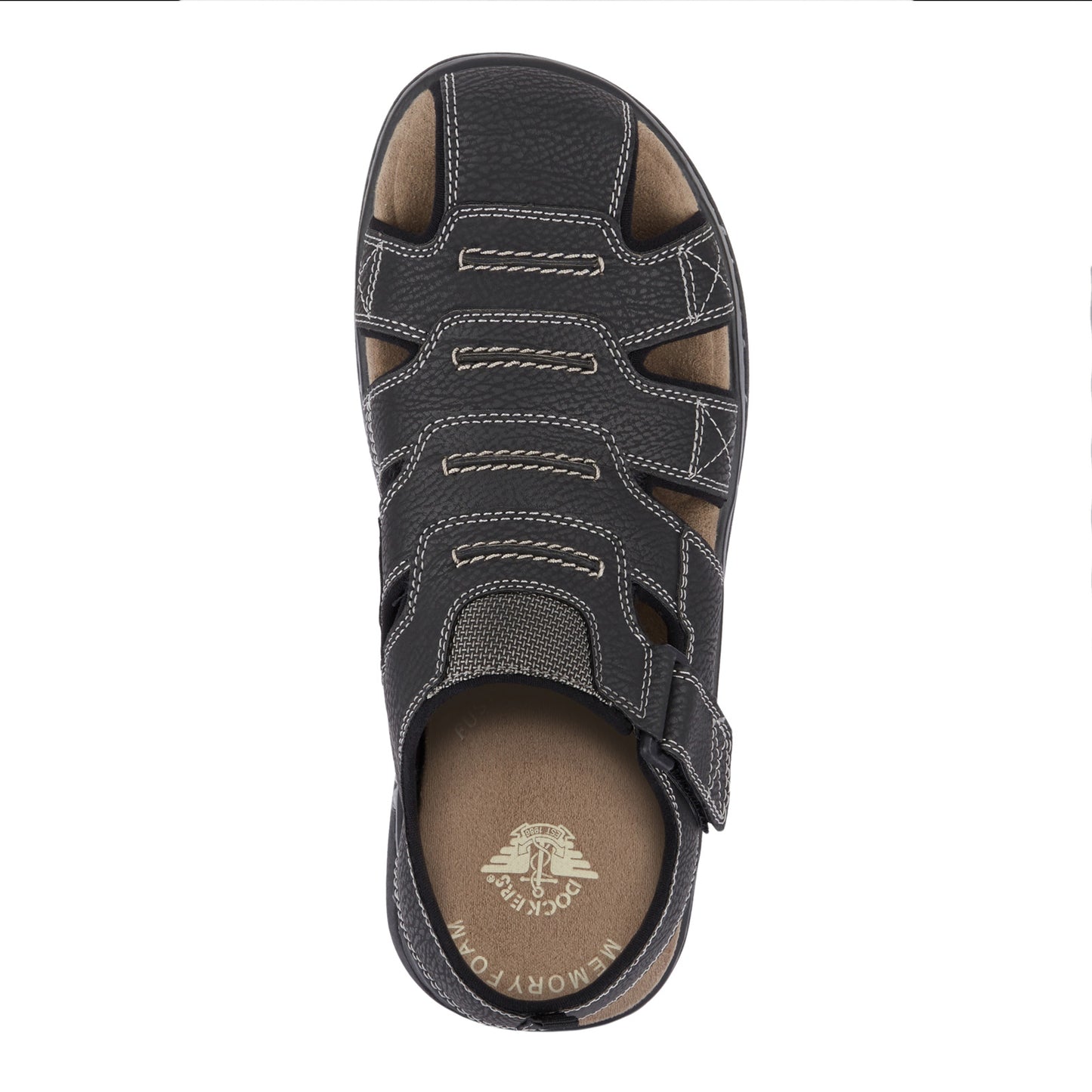 Peltz Shoes Men's Dockers Searose Sporty Sandal BLACK 90-21374