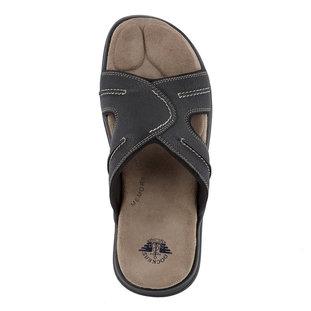 Dockers Men’s Brown Sunland  Slide Sandals with Contrast Stitching, Size 12 Men main image 2
