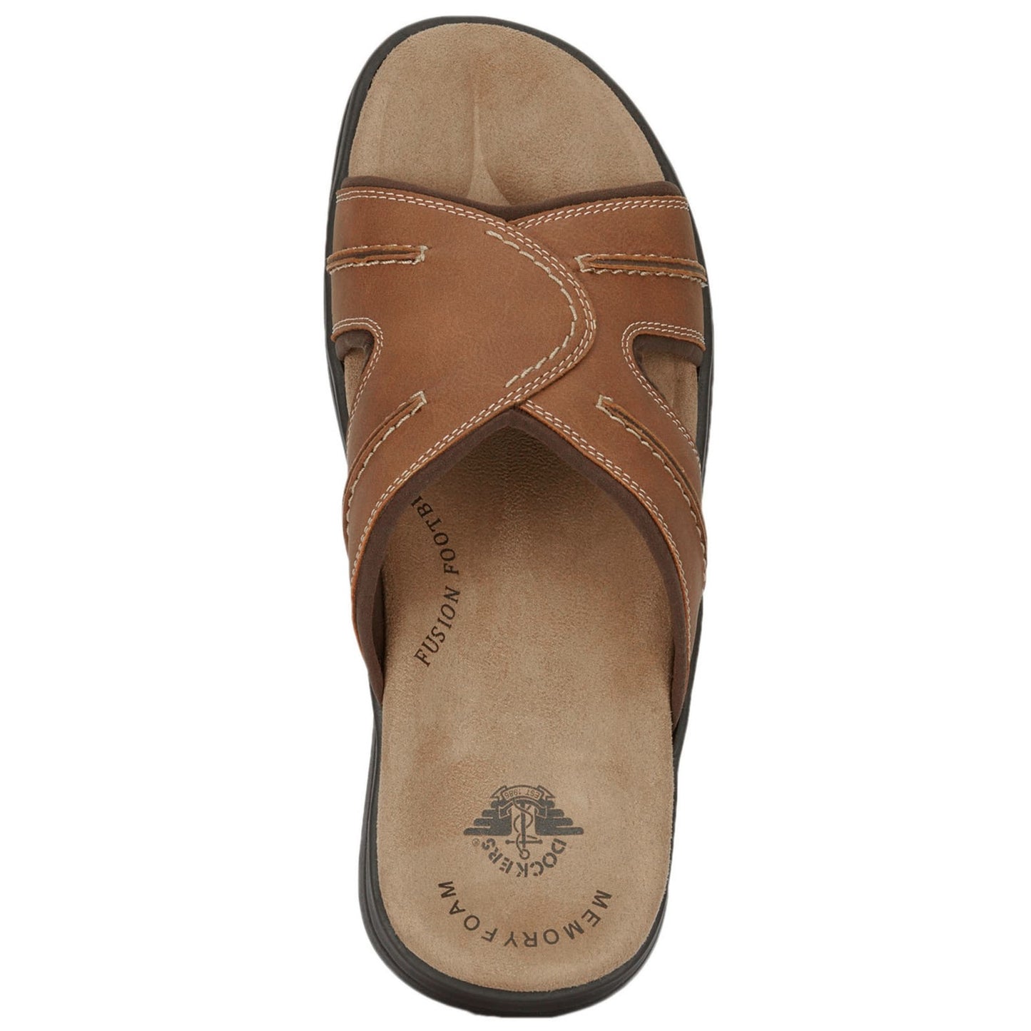 Peltz Shoes Men's Dockers Sunland Slide Sandal RUST 90-21397