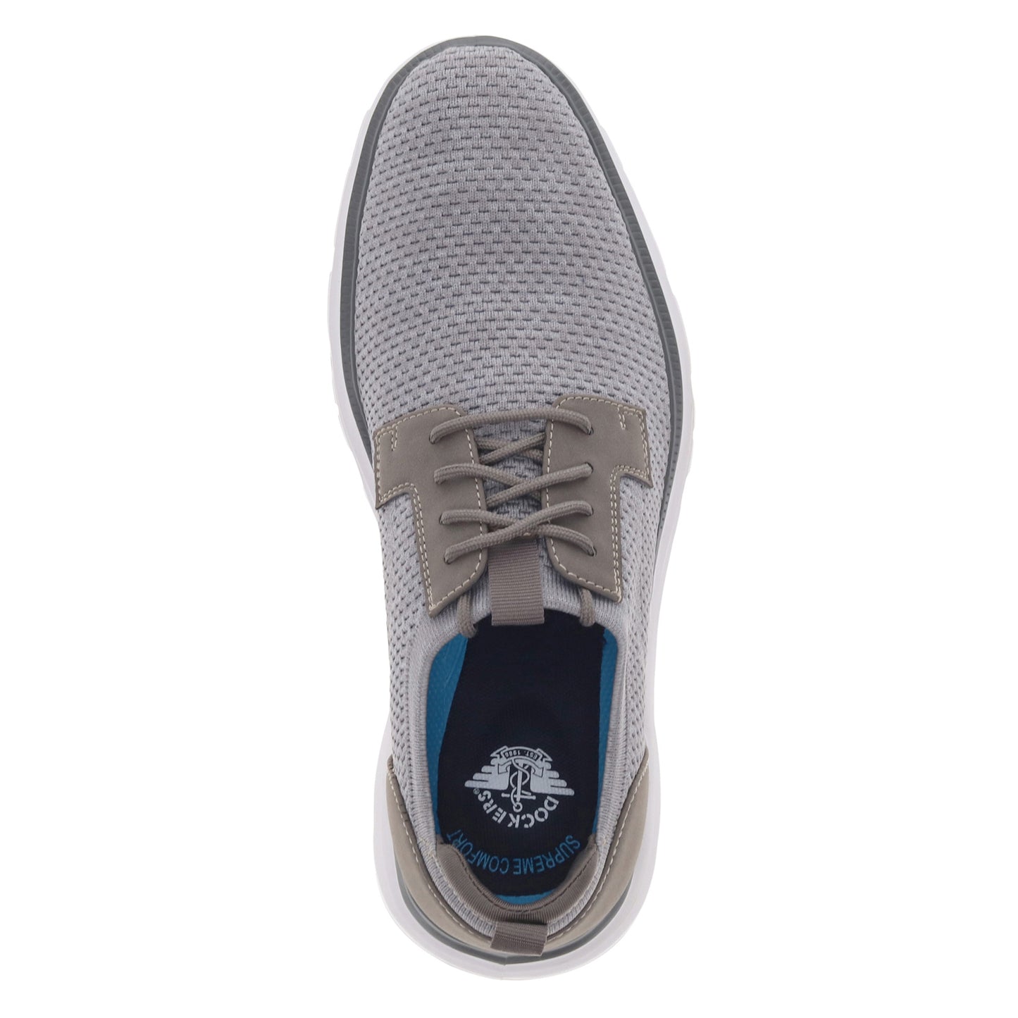 Peltz Shoes Men's Dockers Fielding Oxford Light Grey 90-35655