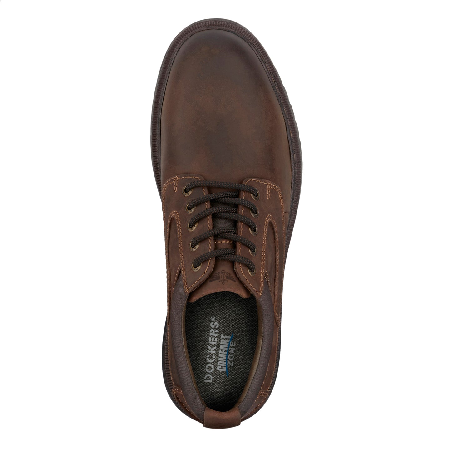 Peltz Shoes Men's Dockers Warden Rugged Oxford RED BROWN 90-40988