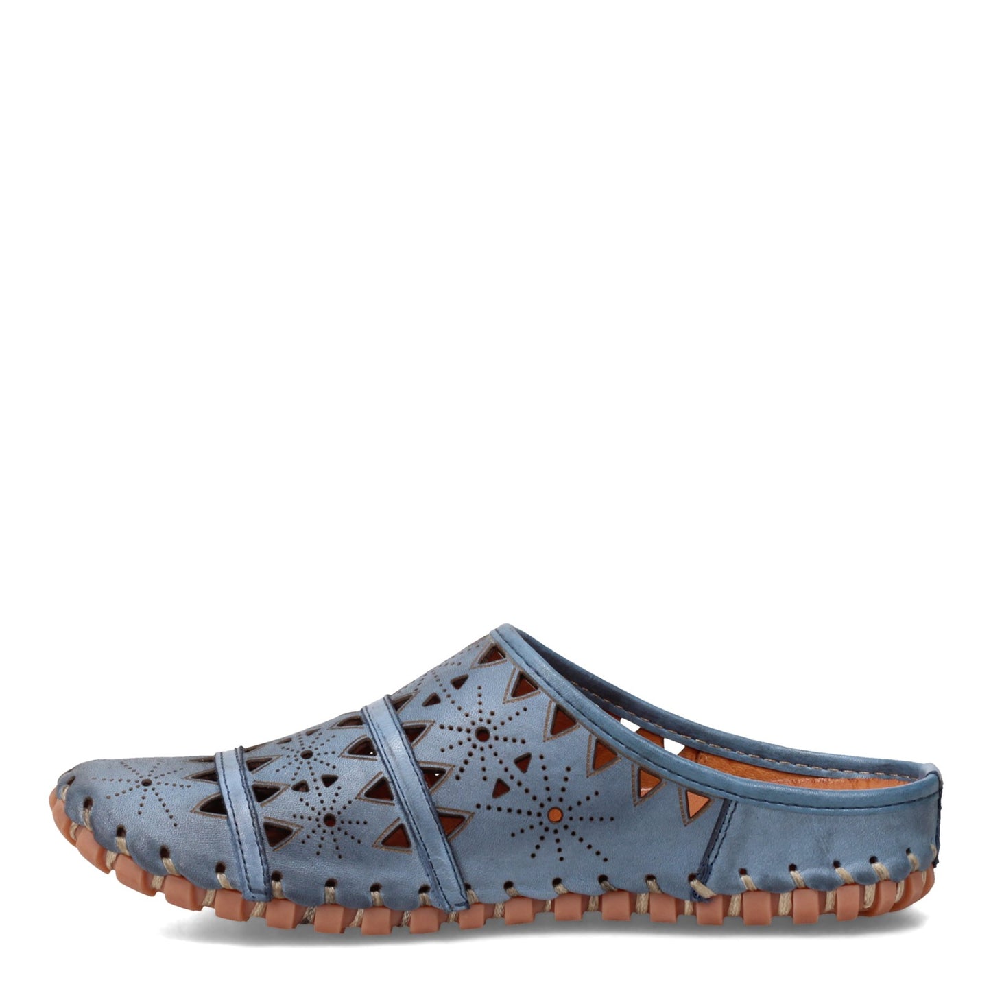 Peltz Shoes Women's Spring Step Fusalide Mule Blue 937509-BLU