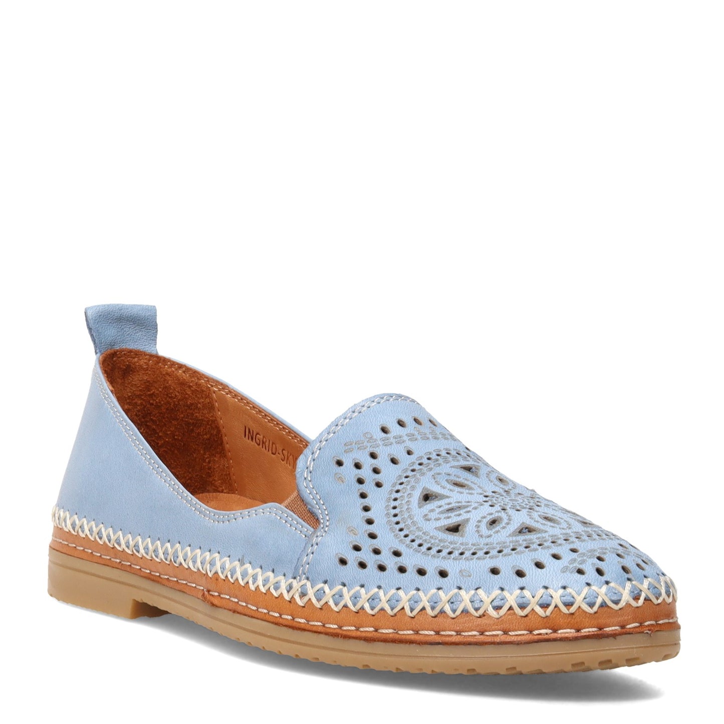 Peltz Shoes Women's Spring Step Ingrid Slip-On Sky Blue 937509-SKY