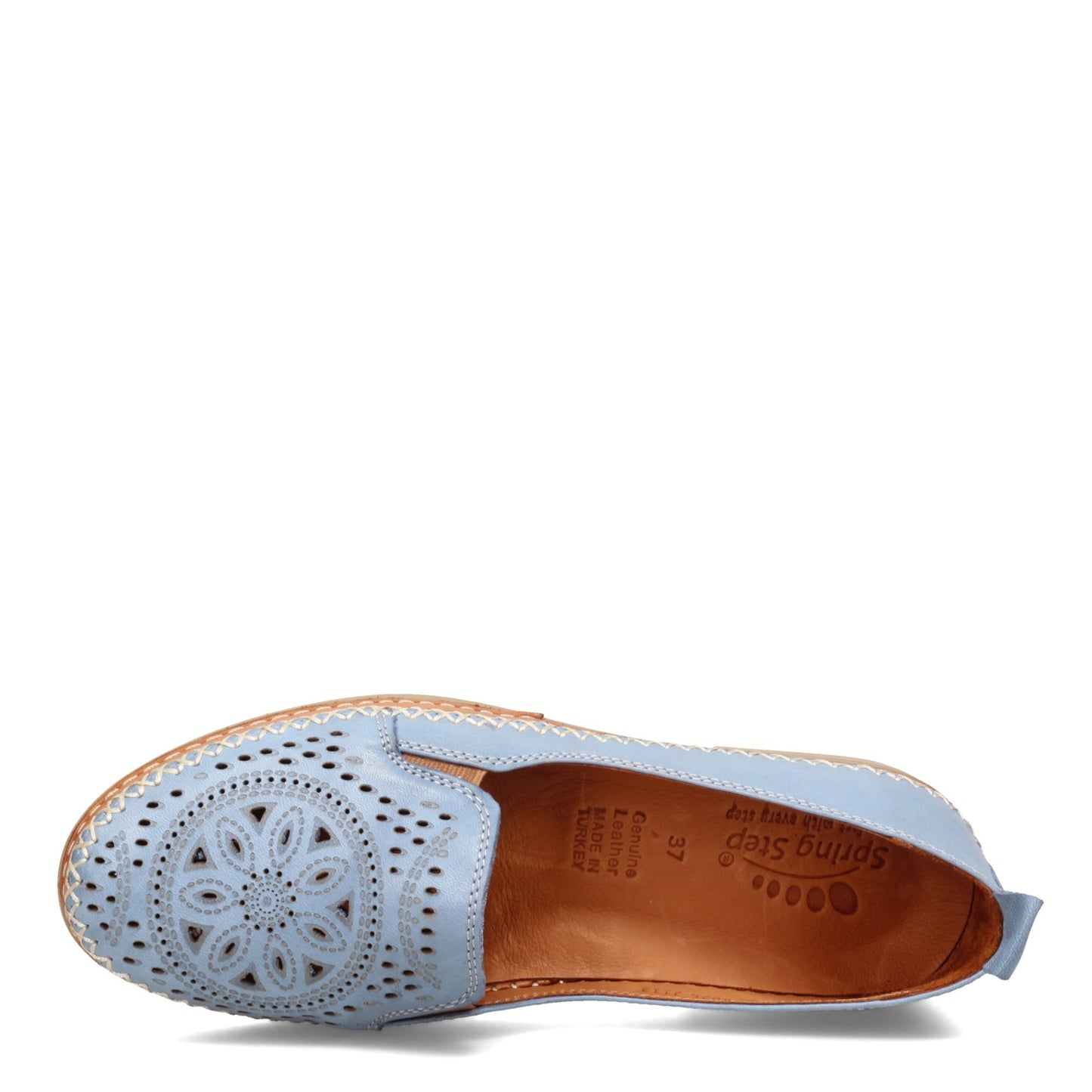 Peltz Shoes Women's Spring Step Ingrid Slip-On Sky Blue 937509-SKY