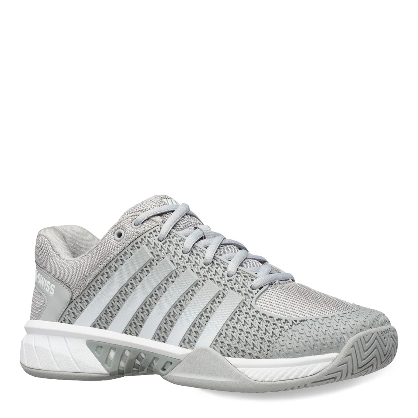 Peltz Shoes Women's K-Swiss Express Light Pickleball Shoe - Wide Width GREY/WHITE 97292-175