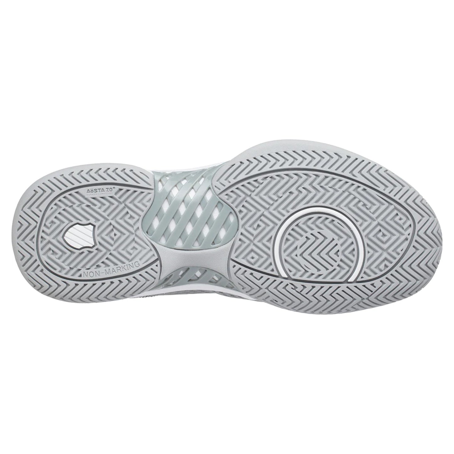 Peltz Shoes Women's K-Swiss Express Light Pickleball Shoe - Wide Width GREY/WHITE 97292-175