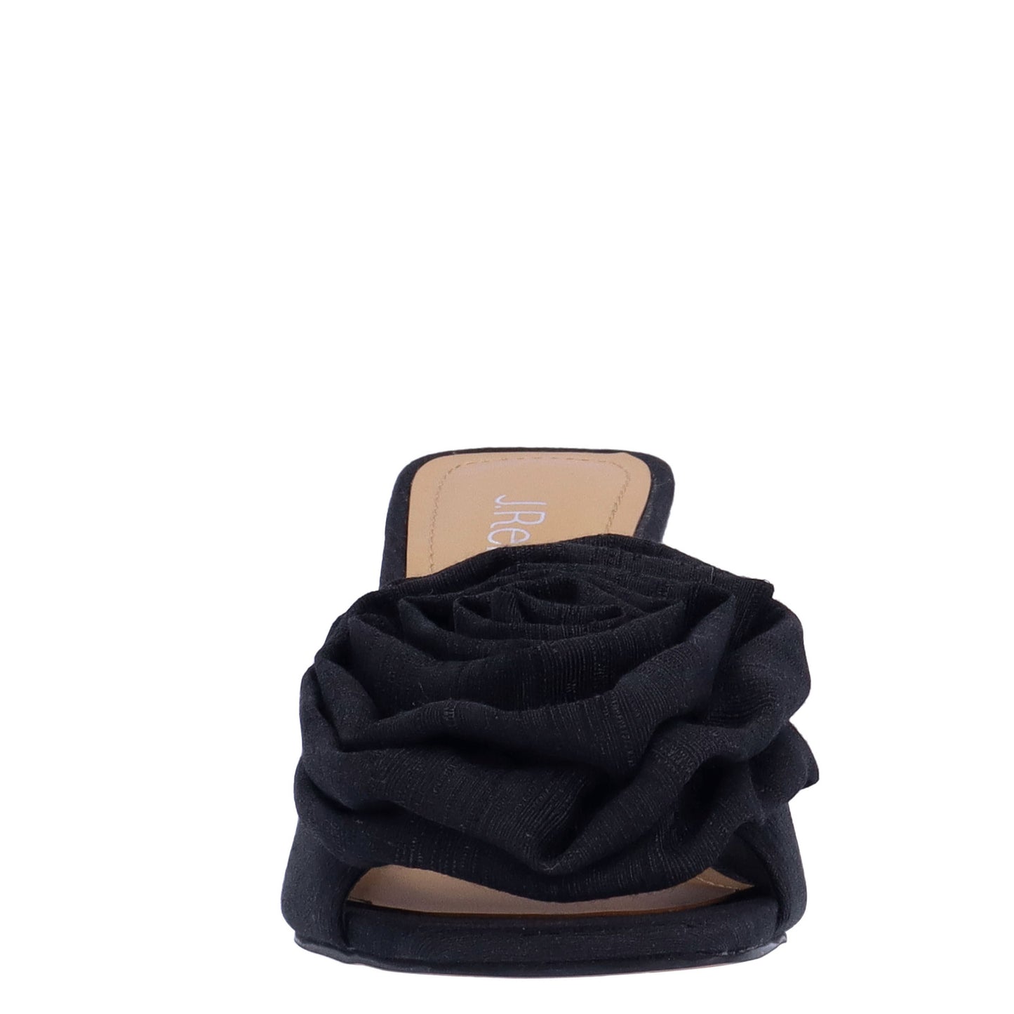 Peltz Shoes Women's J Renee Aaria Sandal Black TextuRed AARIA-FABLK