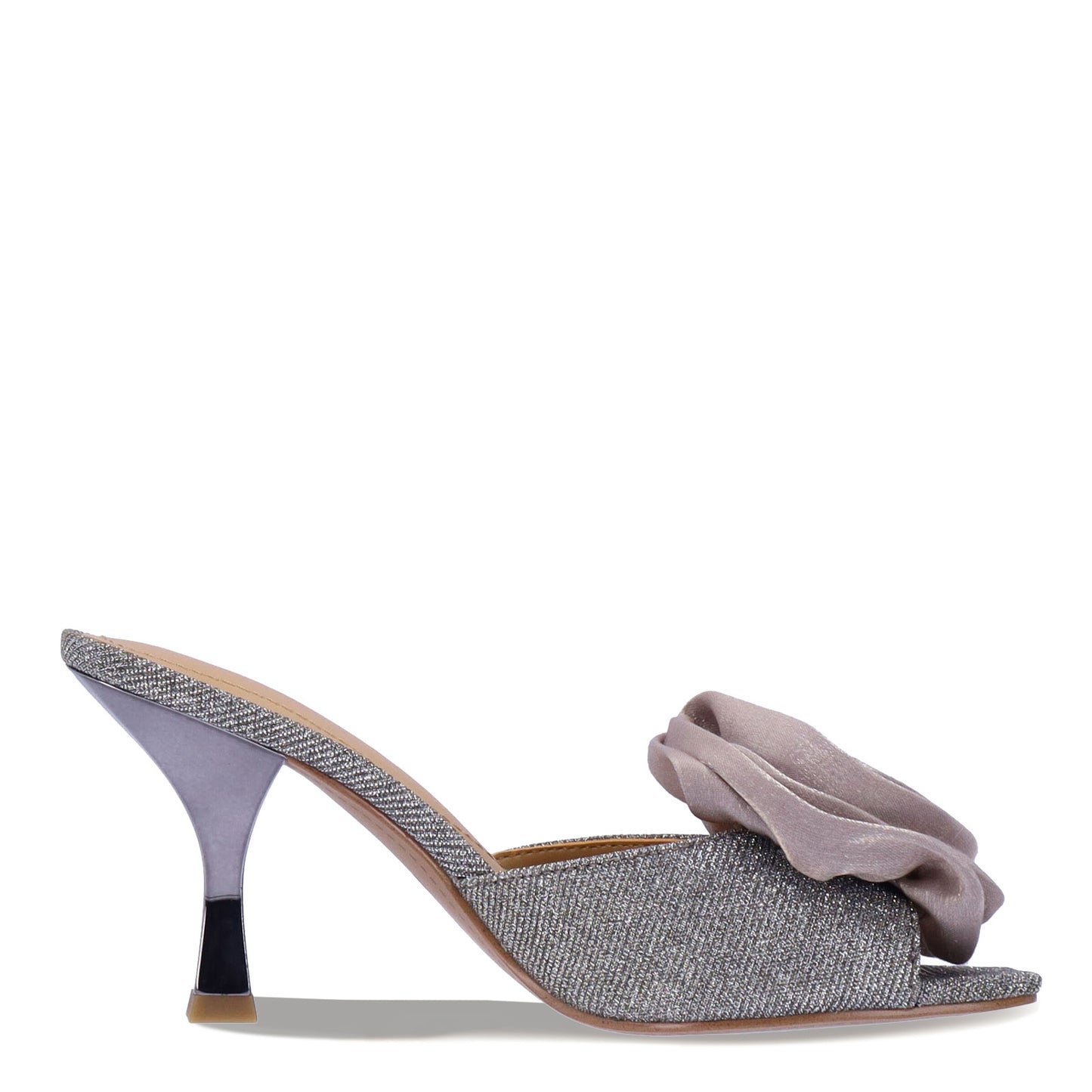 Peltz Shoes Women's J Renee Aaria Sandal Pewter Glitter AARIA-GFPEW