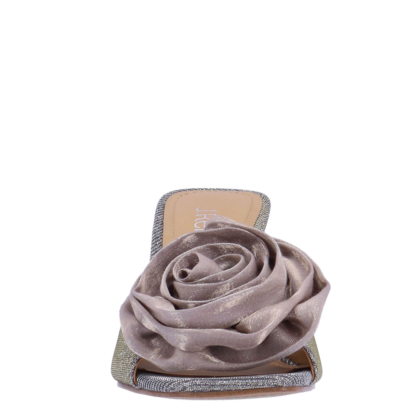 Peltz Shoes Women's J Renee Aaria Sandal Pewter Glitter AARIA-GFPEW