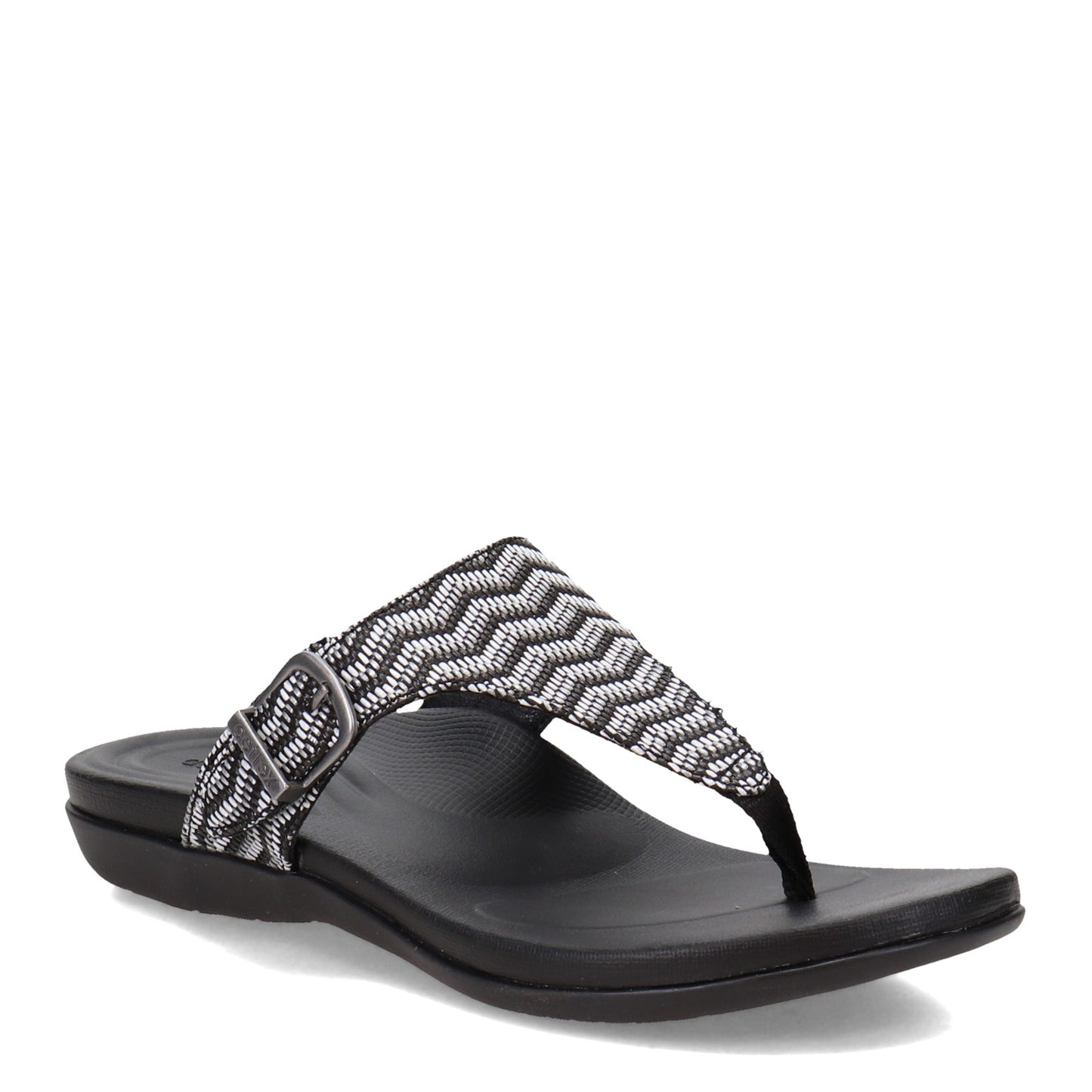 Peltz Shoes Women's Aetrex Rita Sandal OREO AE870
