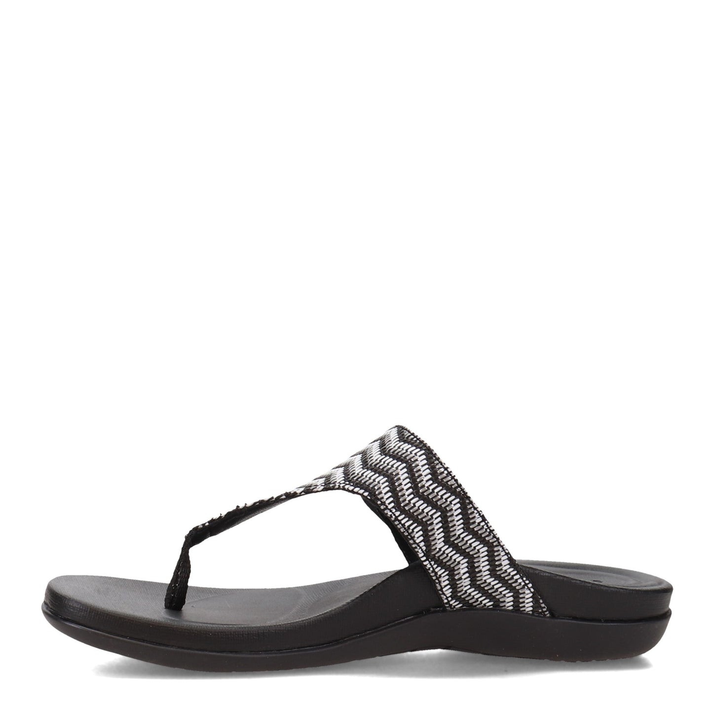 Peltz Shoes Women's Aetrex Rita Sandal OREO AE870