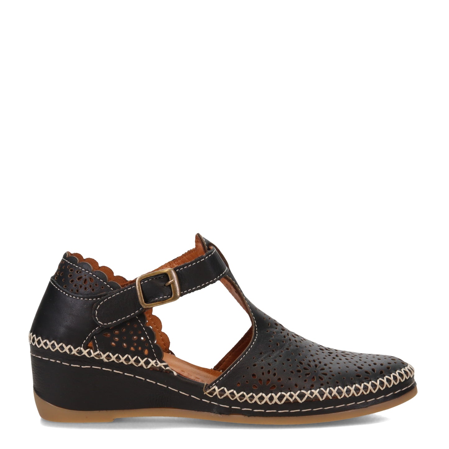 Peltz Shoes Women's Spring Step Airy Wedge Black AIRY-B