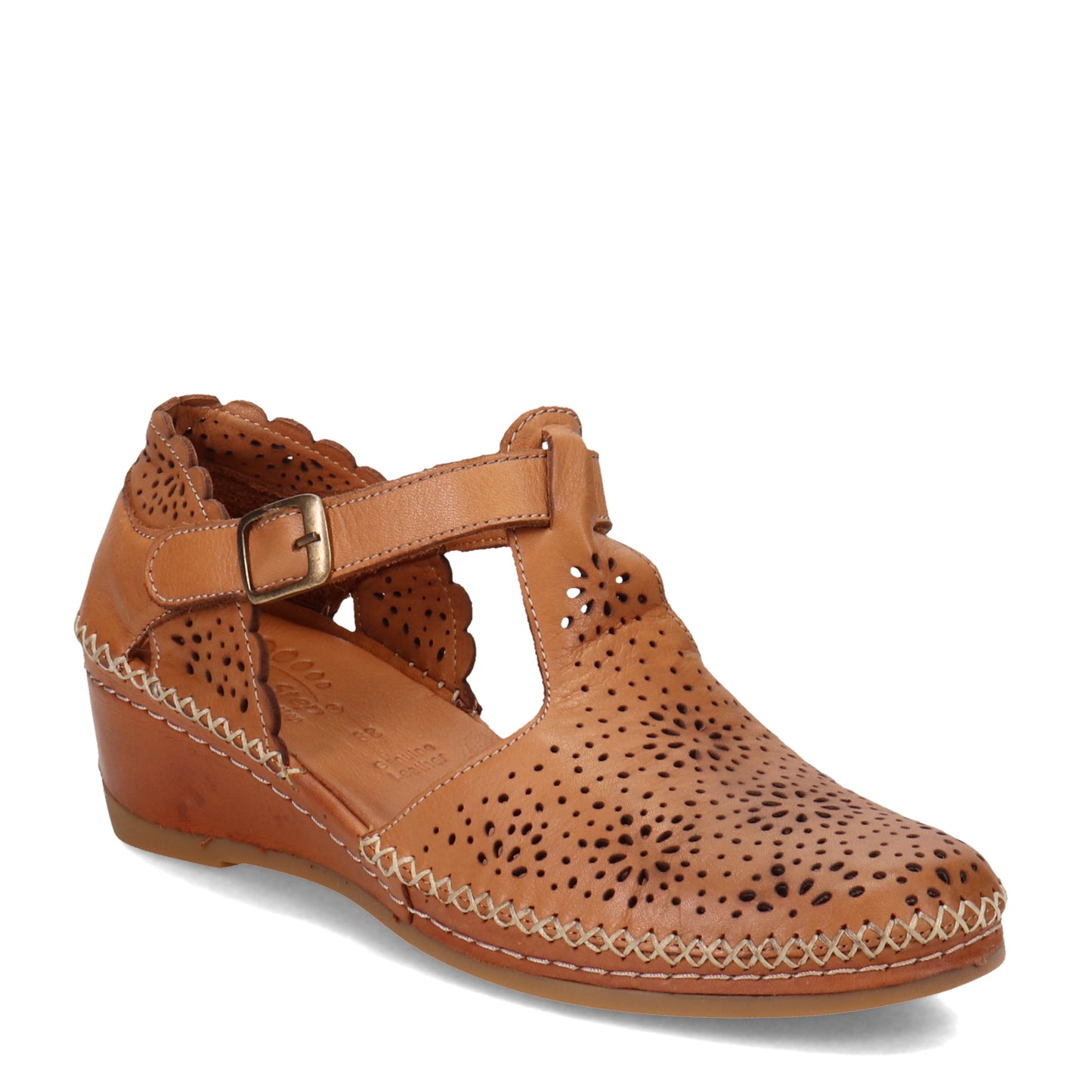 Peltz Shoes Women's Spring Step Airy Wedge Brown AIRY-MBR