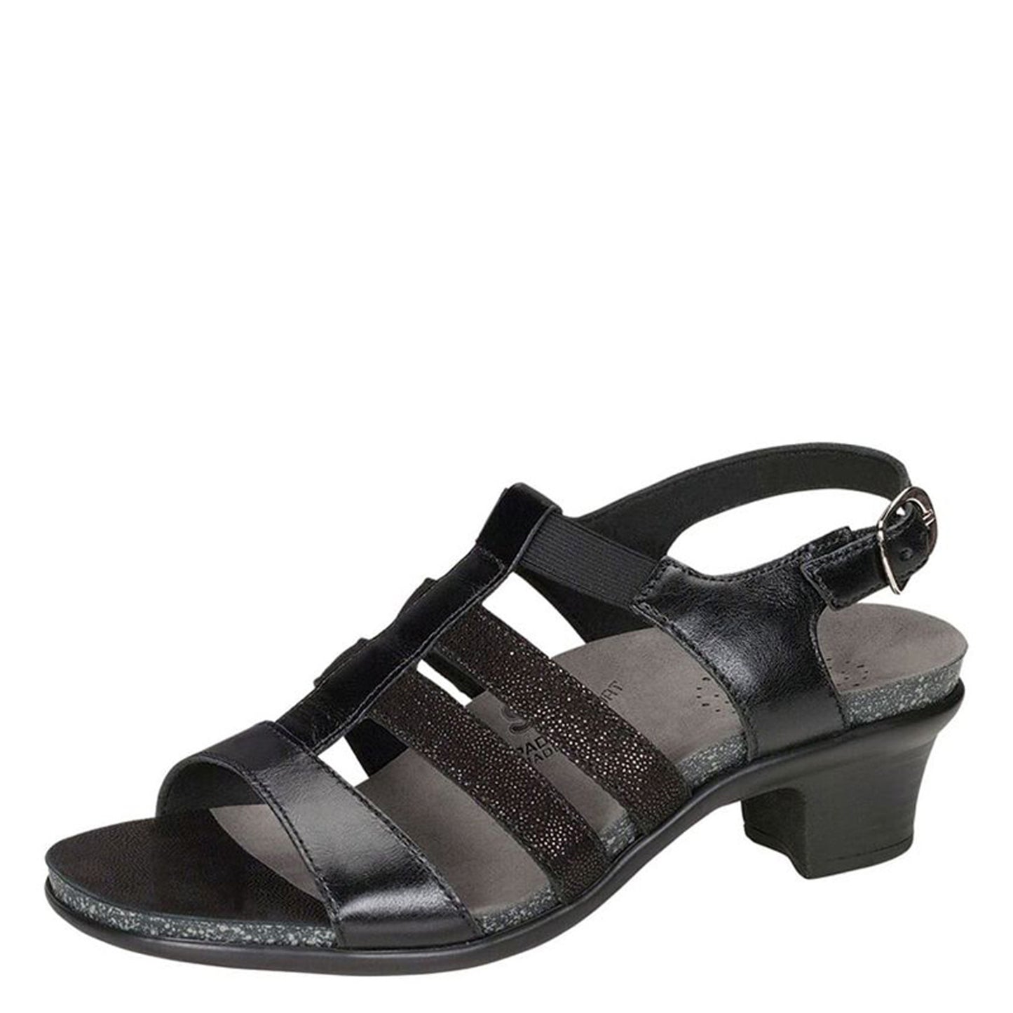 Peltz Shoes Women's SAS Allegro Sandal BLACK ALLEGRO BLACK