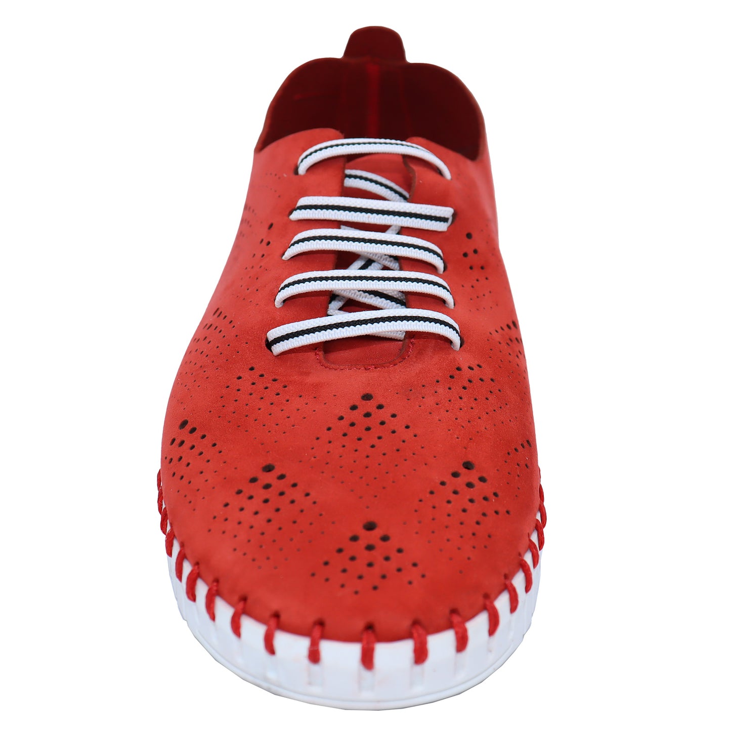 Peltz Shoes Women's Eric Michael Annie Sneaker RED NUBUCK ANNIE REDNU