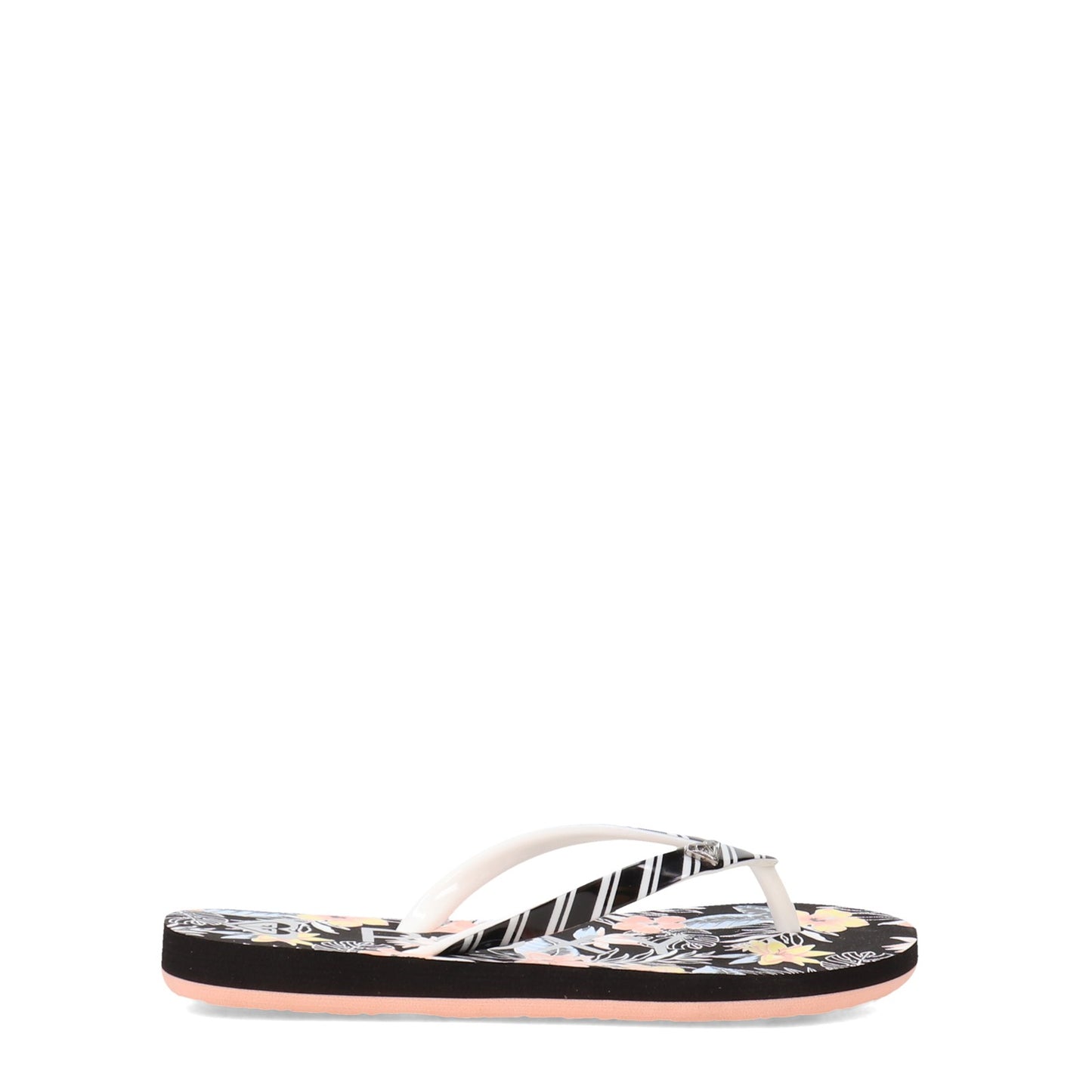 Peltz Shoes Girl's Roxy RG Pebbles VII Sandal - Little Kid & Big Kid BLACK FLORAL PRINT ARGL100264-ABK