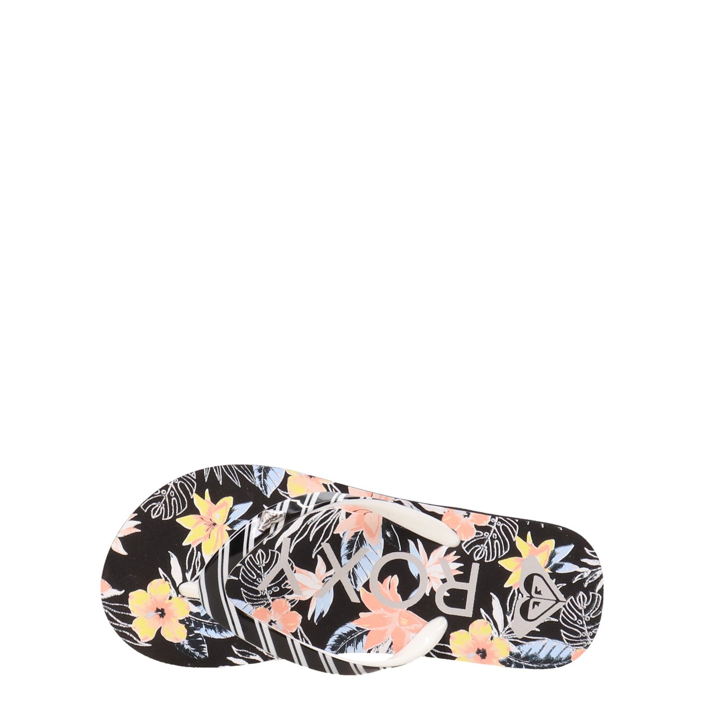 Peltz Shoes Girl's Roxy RG Pebbles VII Sandal - Little Kid & Big Kid BLACK FLORAL PRINT ARGL100264-ABK
