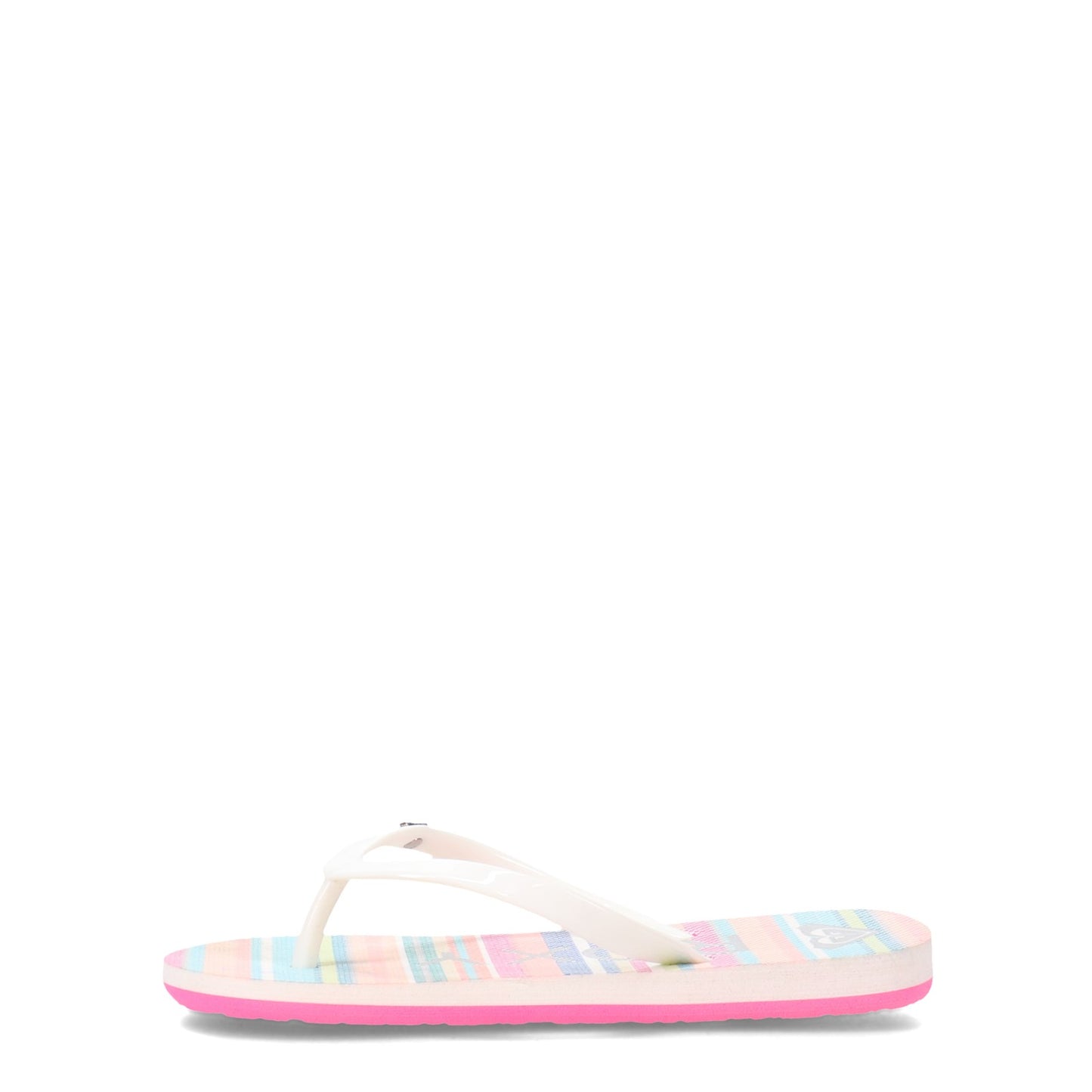 Peltz Shoes Girl's Roxy RG Pebbles VII Sandal - Little Kid & Big Kid WHITE MULTI STRIPE ARGL100264-MUL